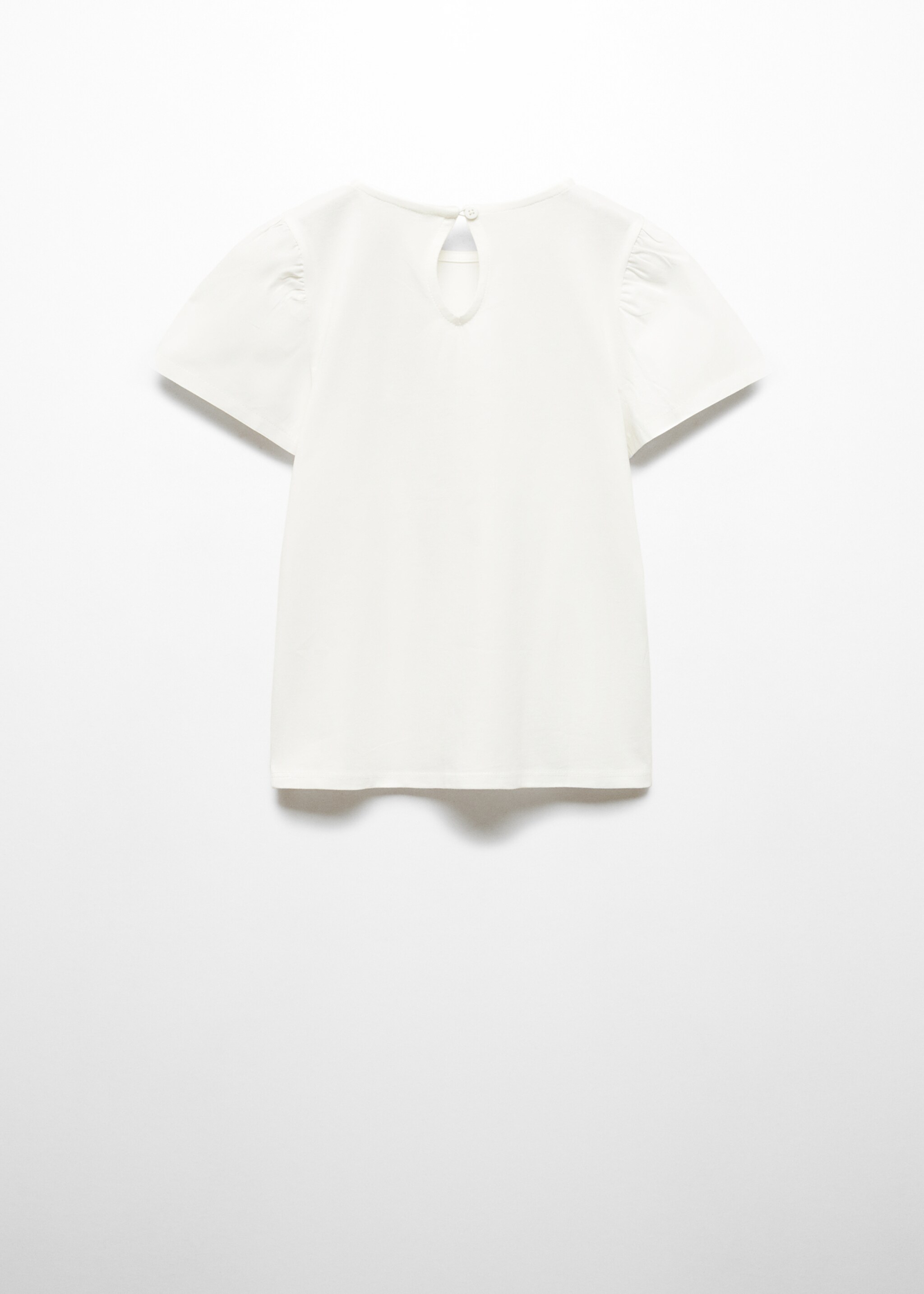 Embossed flowers t-shirt - Reverse of the article, Off White. Ref: 67034771-00.