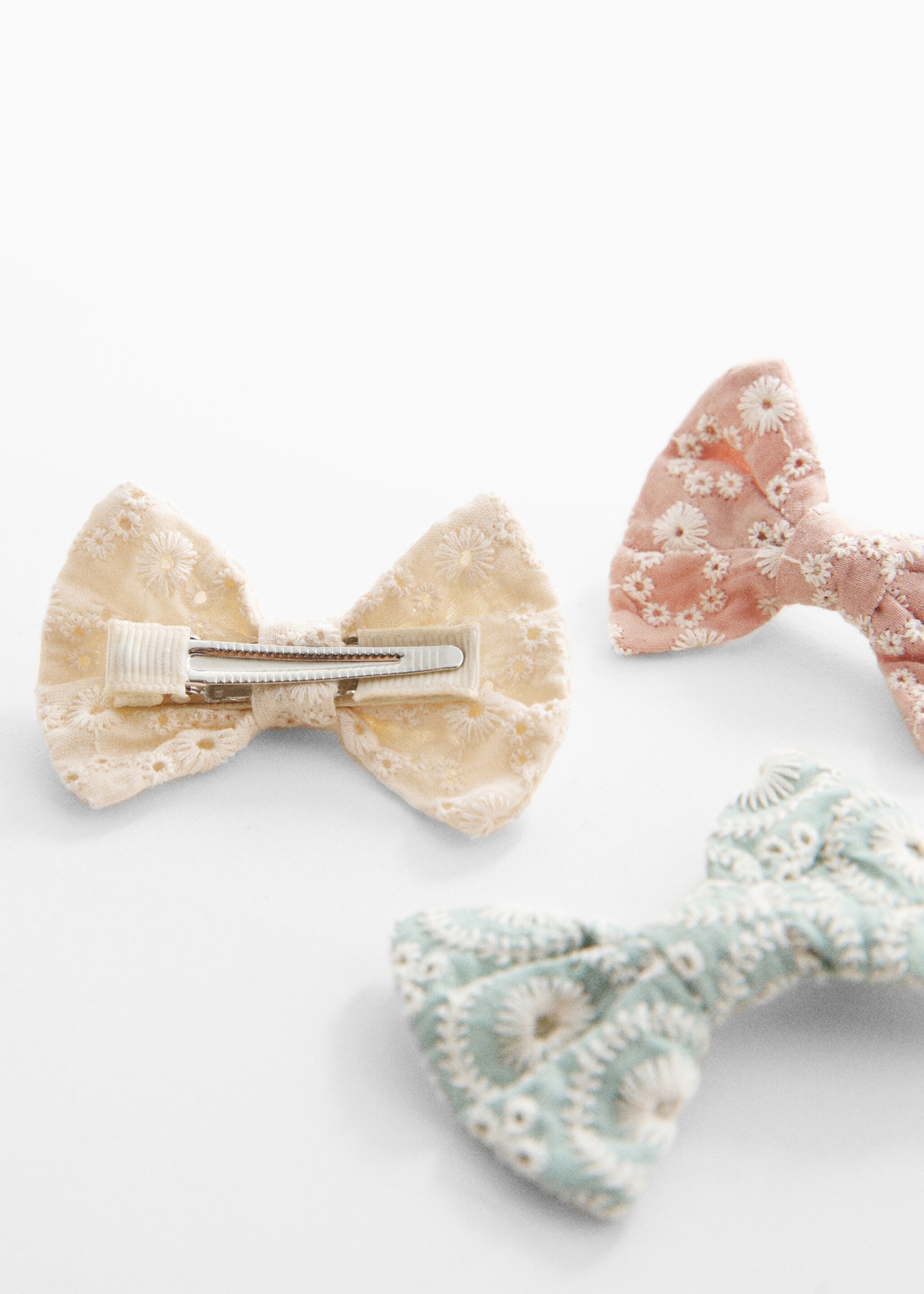 3 pack bow hairclip - Medium plane, Off White. Ref: 67034773-00.