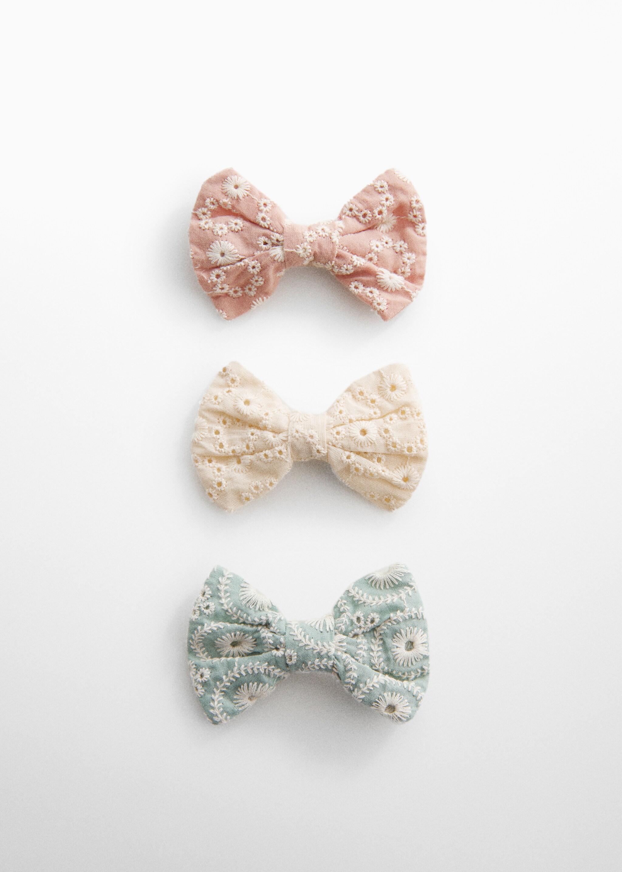 3 pack bow hairclip - Article without model, Off White. Ref: 67034773-00.