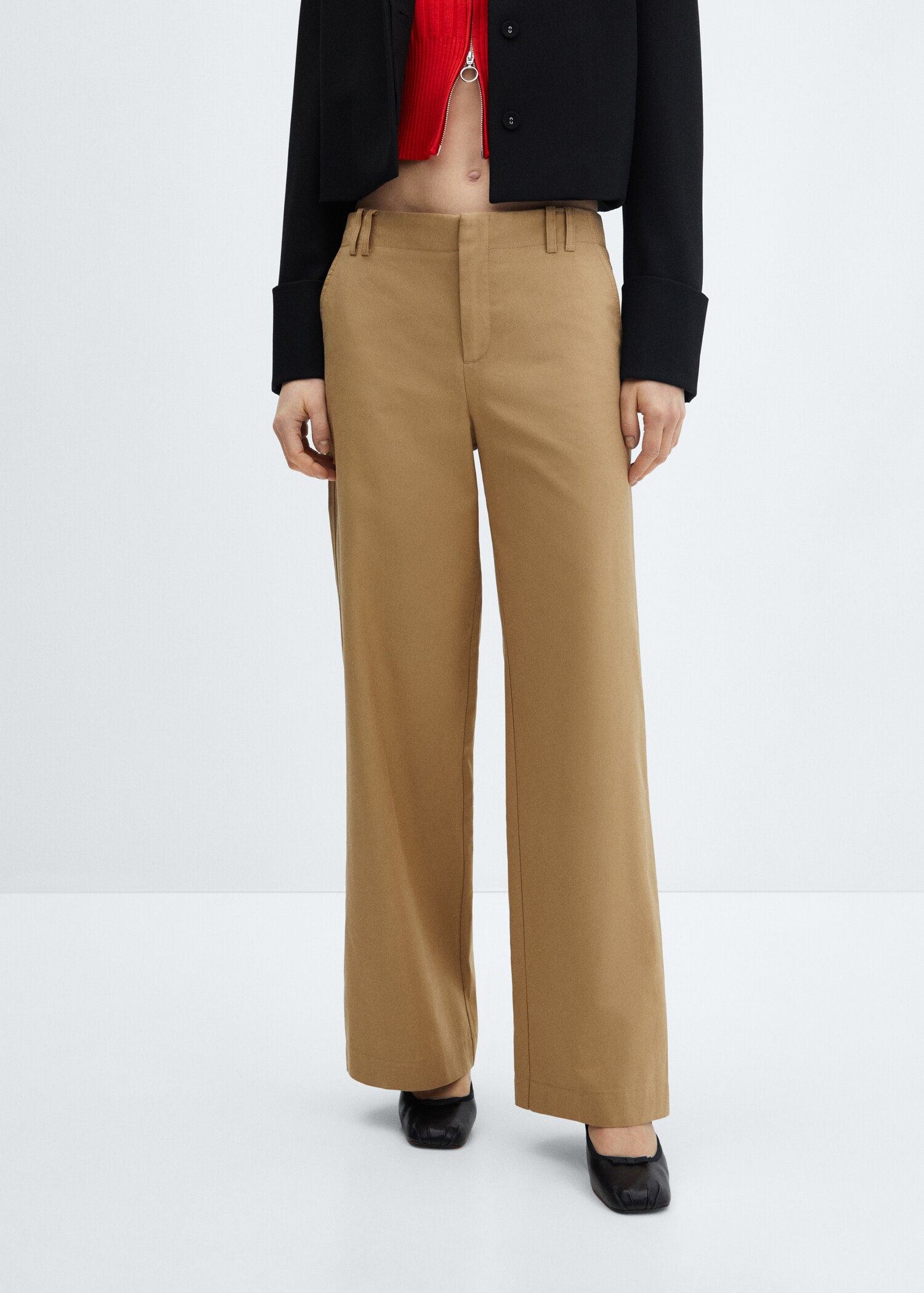 Wideleg lyocell trousers - Medium plane