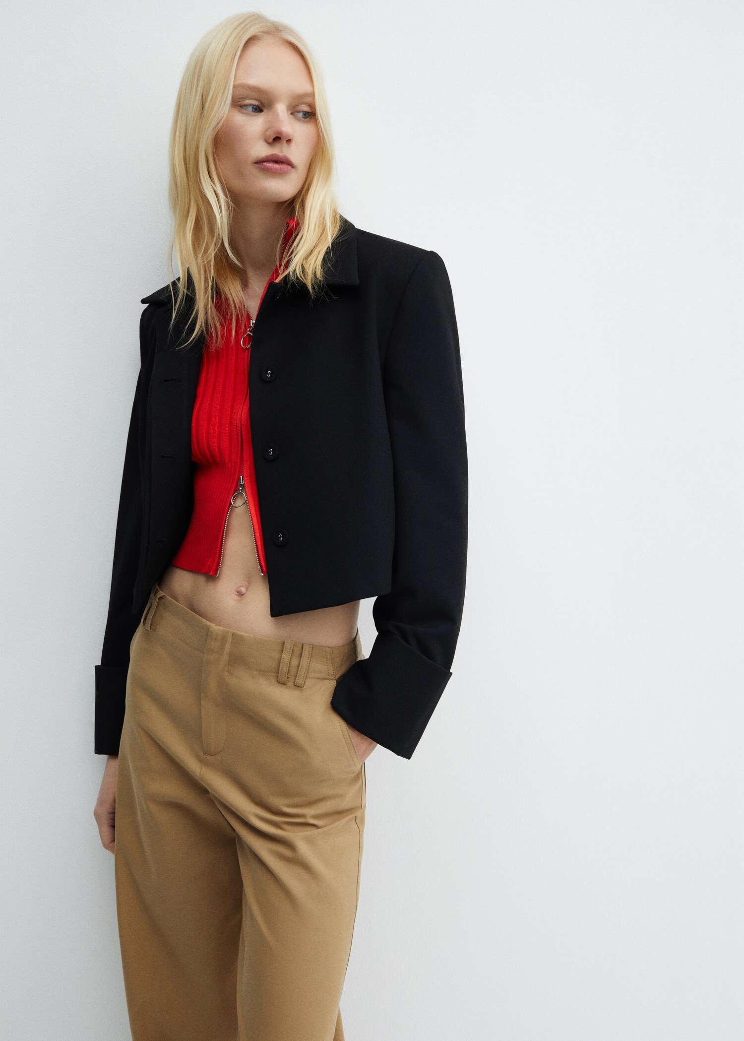 Wideleg lyocell trousers - Details of the article 1