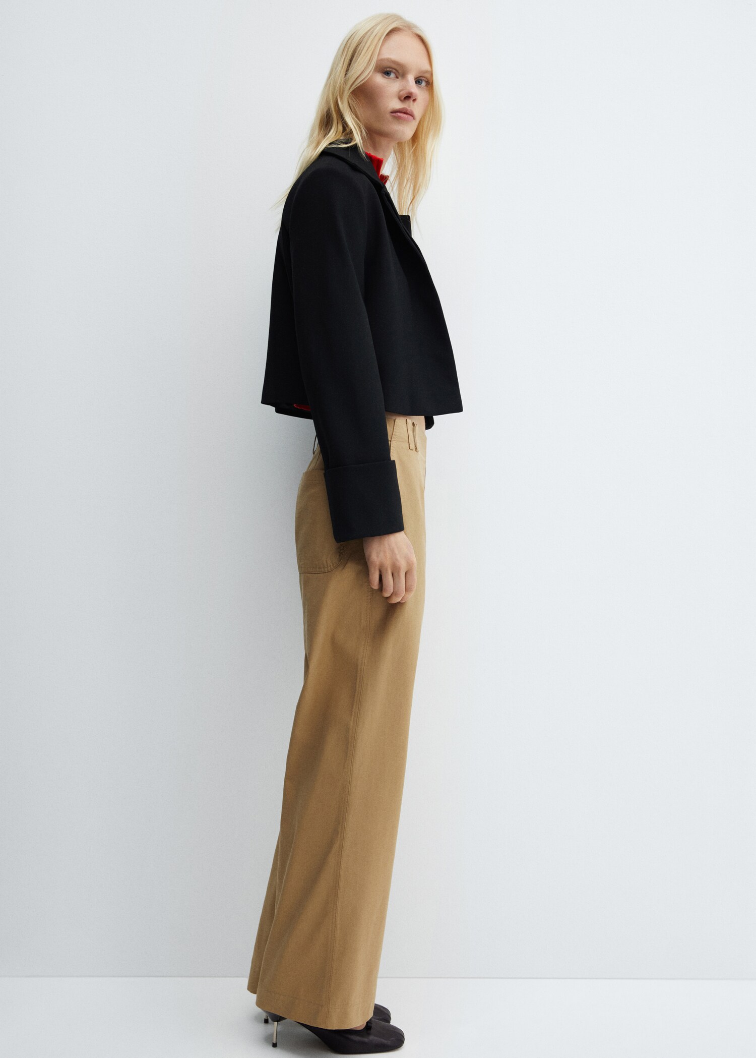 Wideleg lyocell trousers - Details of the article 2