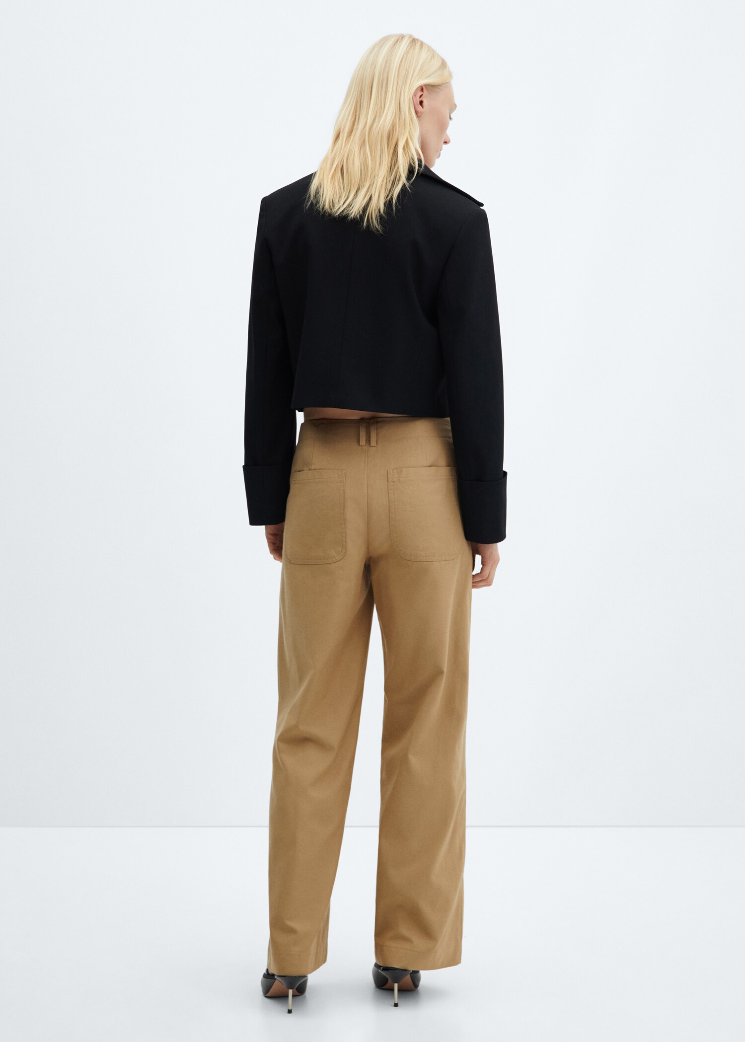 Wideleg lyocell trousers - Reverse of the article