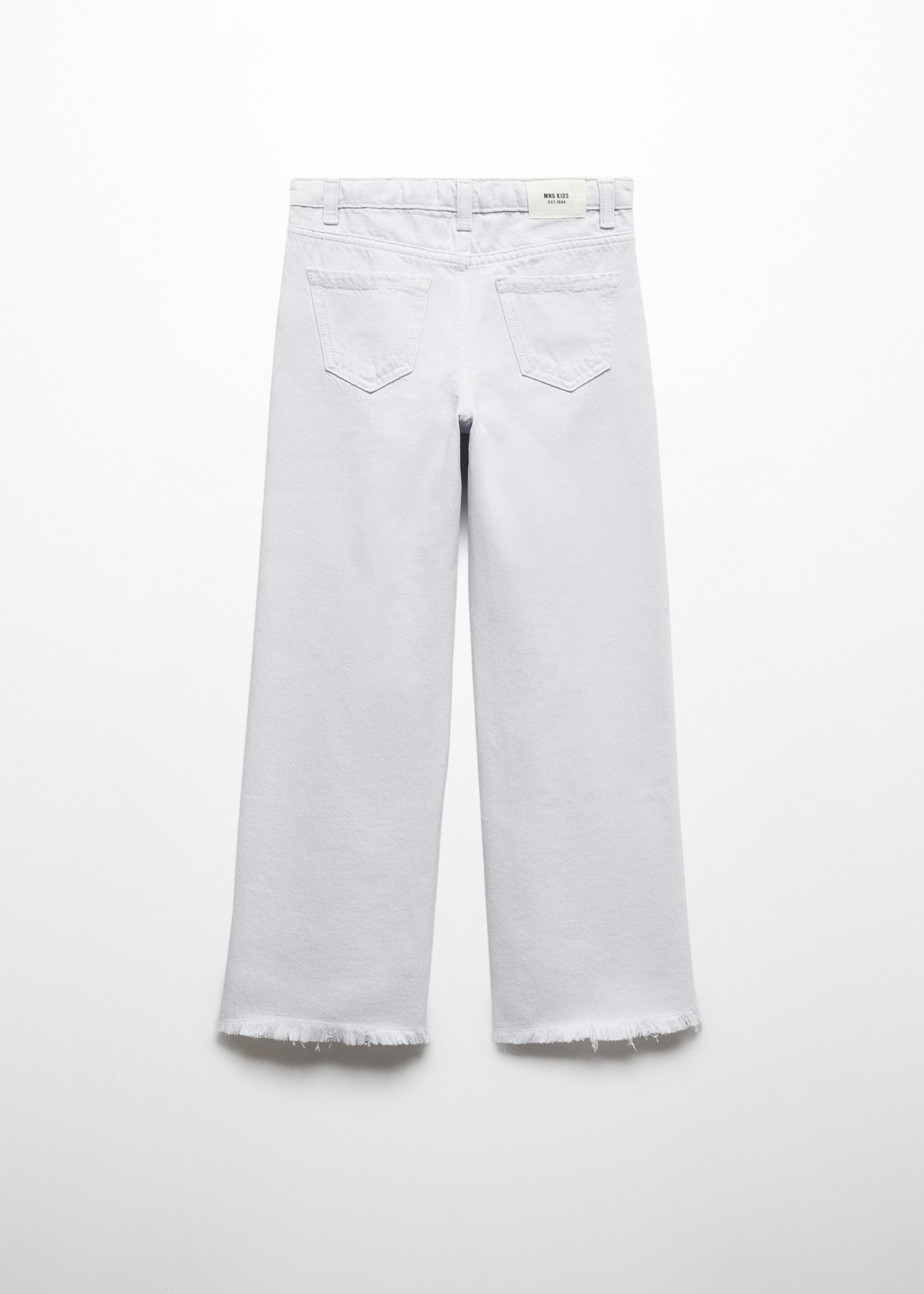 Jeans wideleg bajo deshilachado - Reverso del artículo