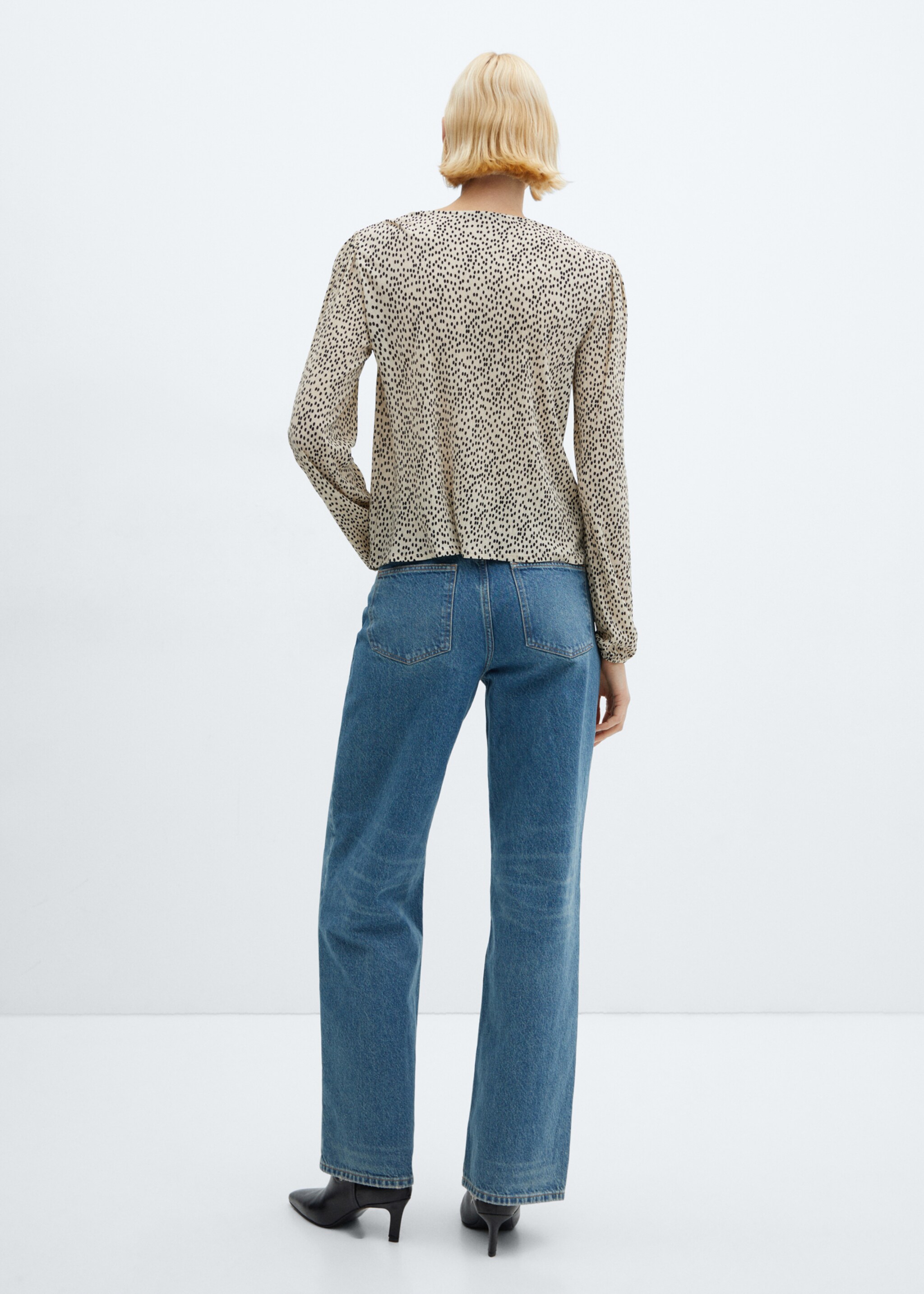 Blouse imprimée nœud - Verso de l’article