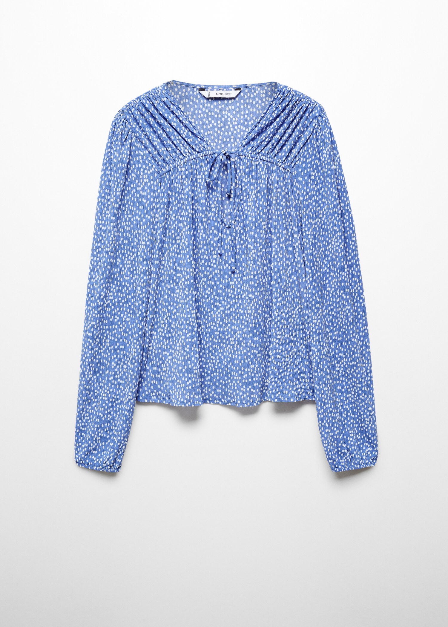 Bedruckte Bluse mit Schleife - Artikel ohne Model