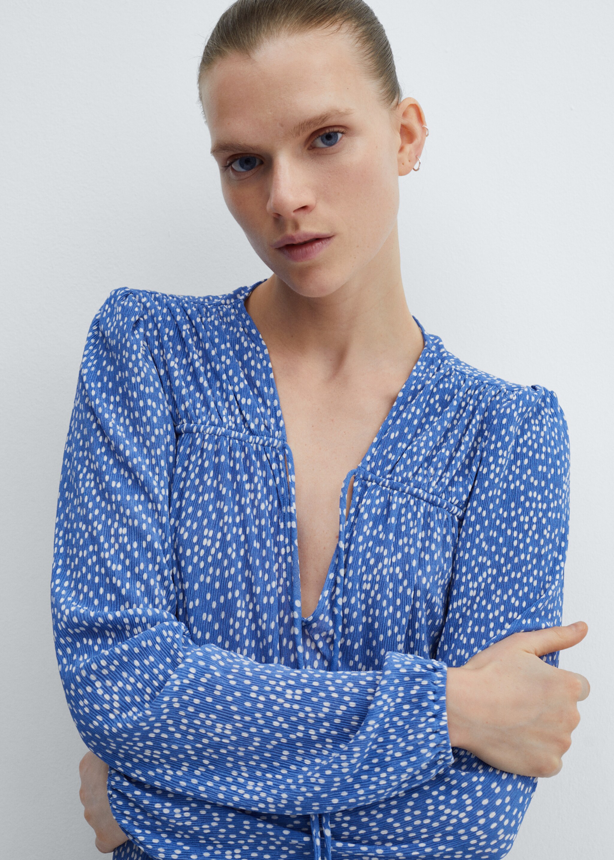 Blouse imprimée nœud - Détail de l'article 1