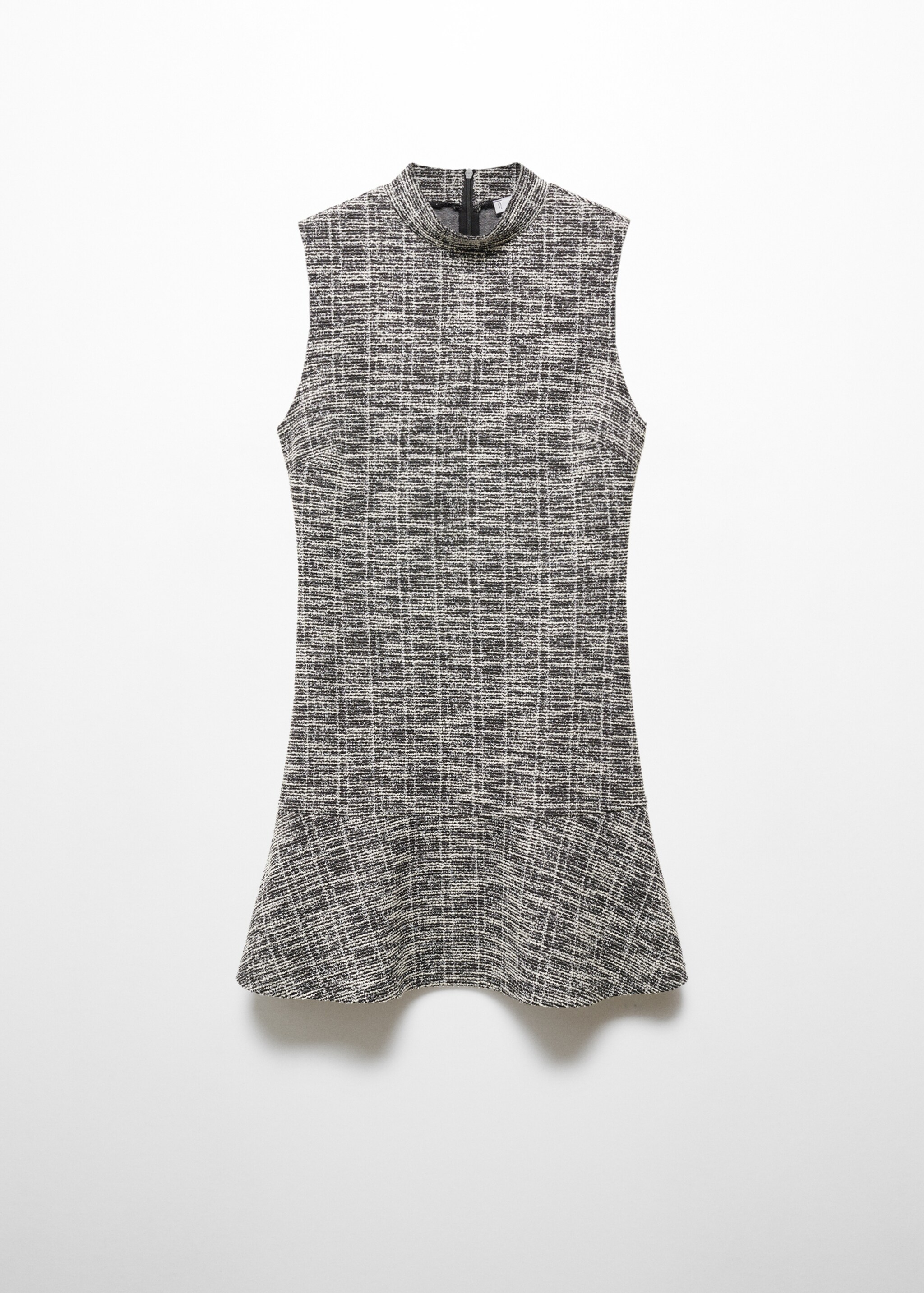 Marbled tweed dress - Article without model, Ecru. Ref: 67034790-00.