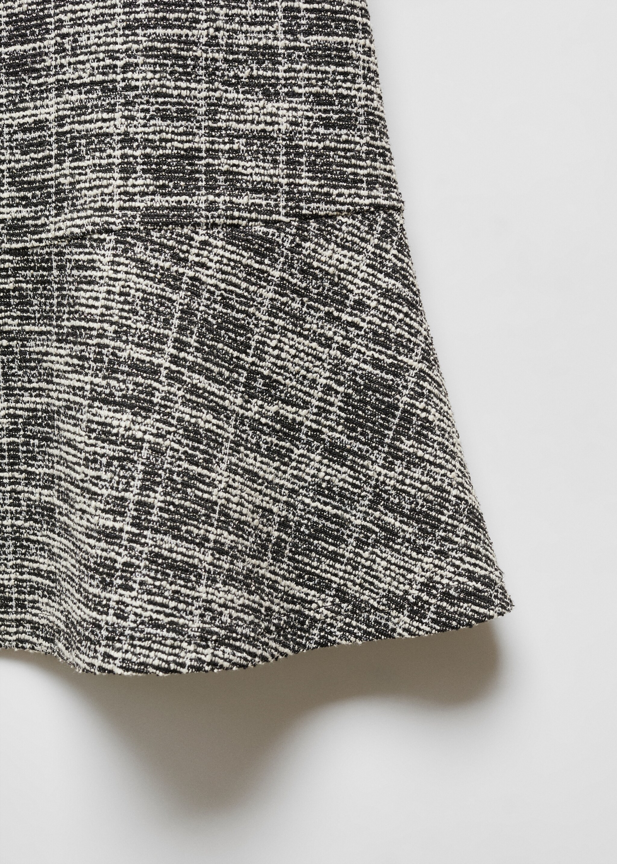 Marbled tweed dress - Details of the article 8, Ecru. Ref: 67034790-00.