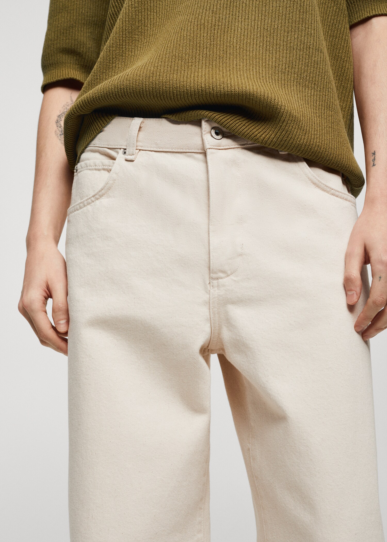 Relaxed-fit cotton jeans - Details of the article 1