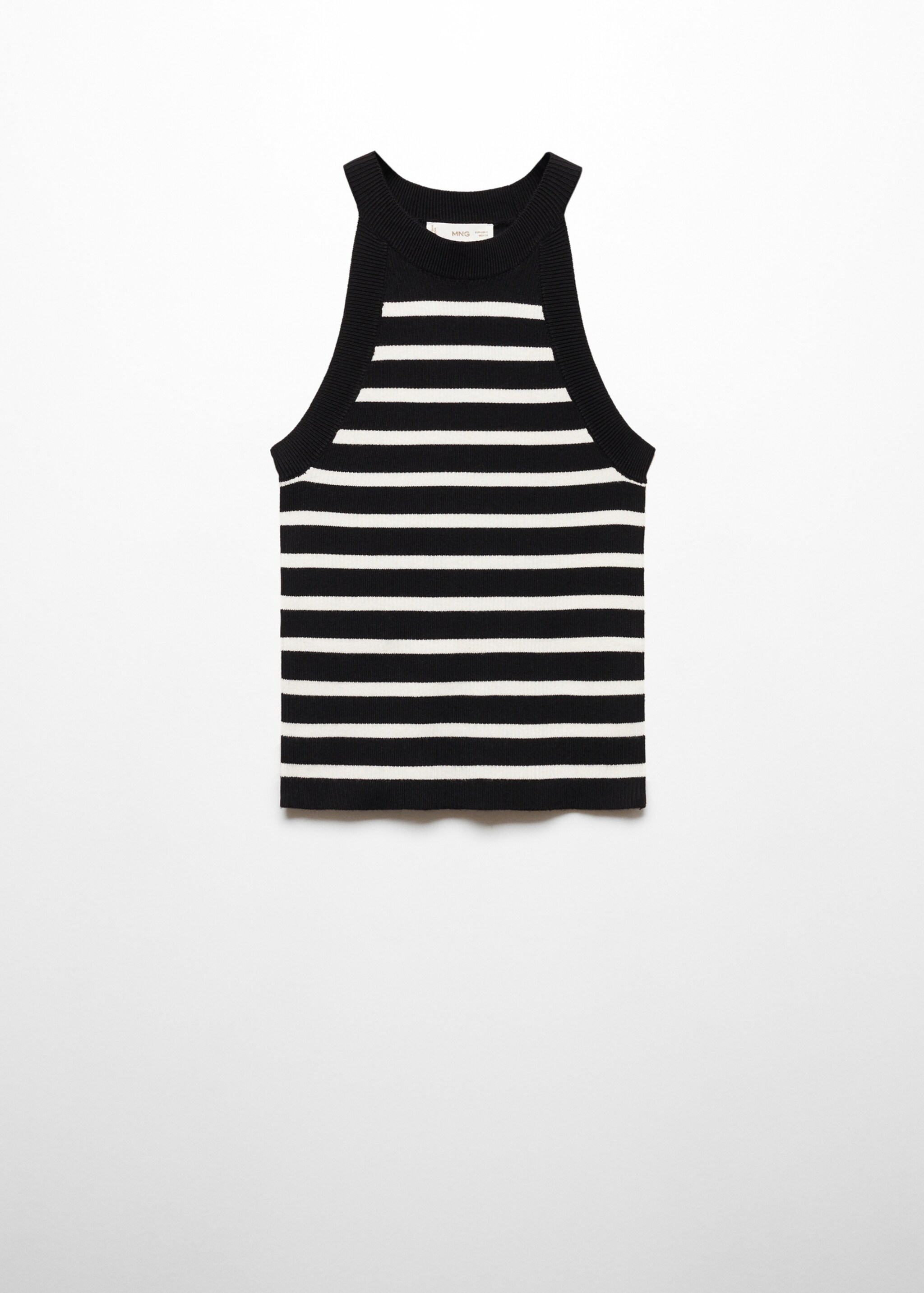 Ribbed top - Article without model, Black. Ref: 67035142-00.