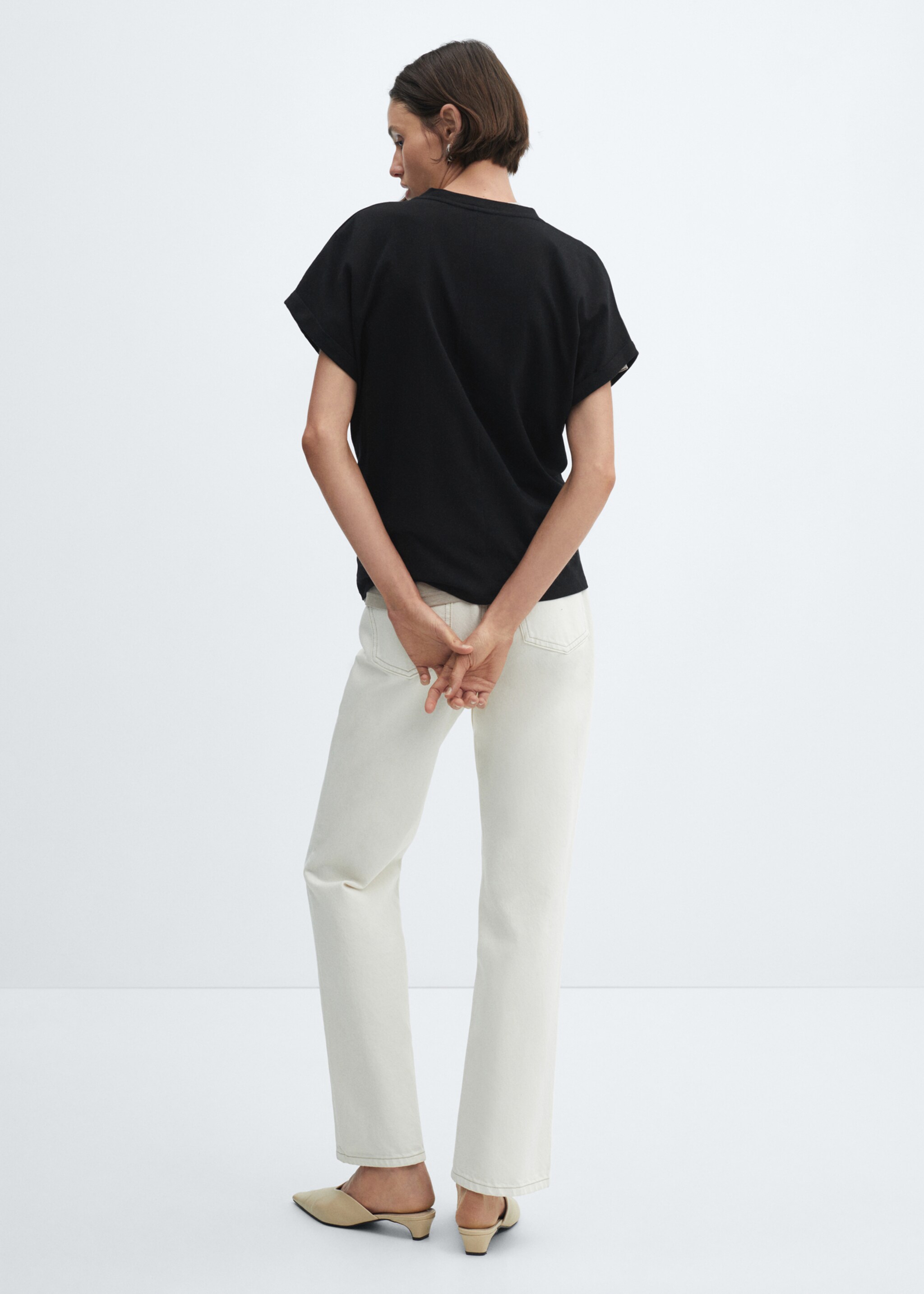 T-shirt coton col rond - Verso de l’article