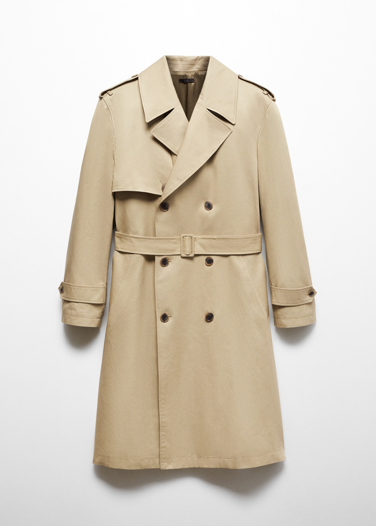 Relaxed-fit trench coat with belt - Article without model