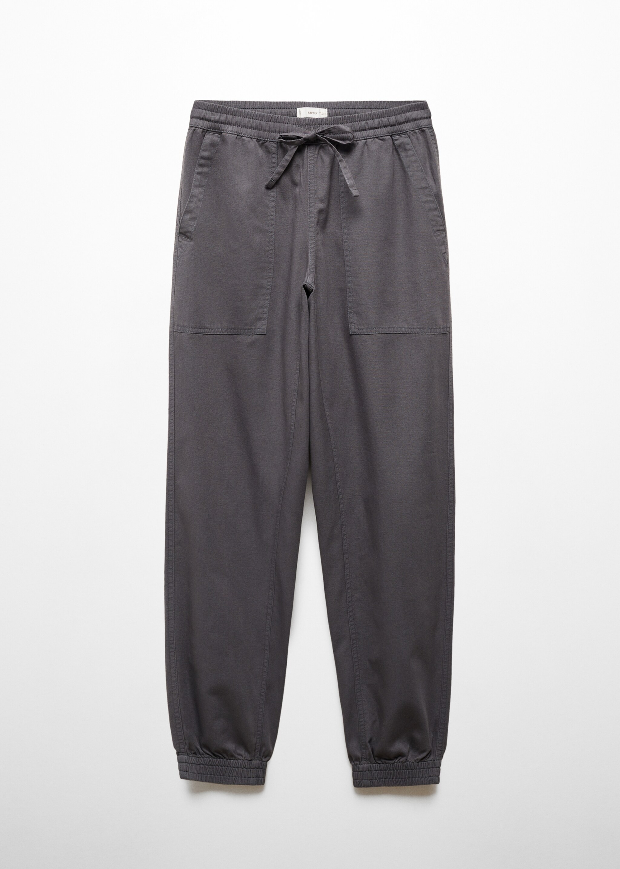 Cotton jogger-style trousers - Article without model, Charcoal. Ref: 67035154-00.