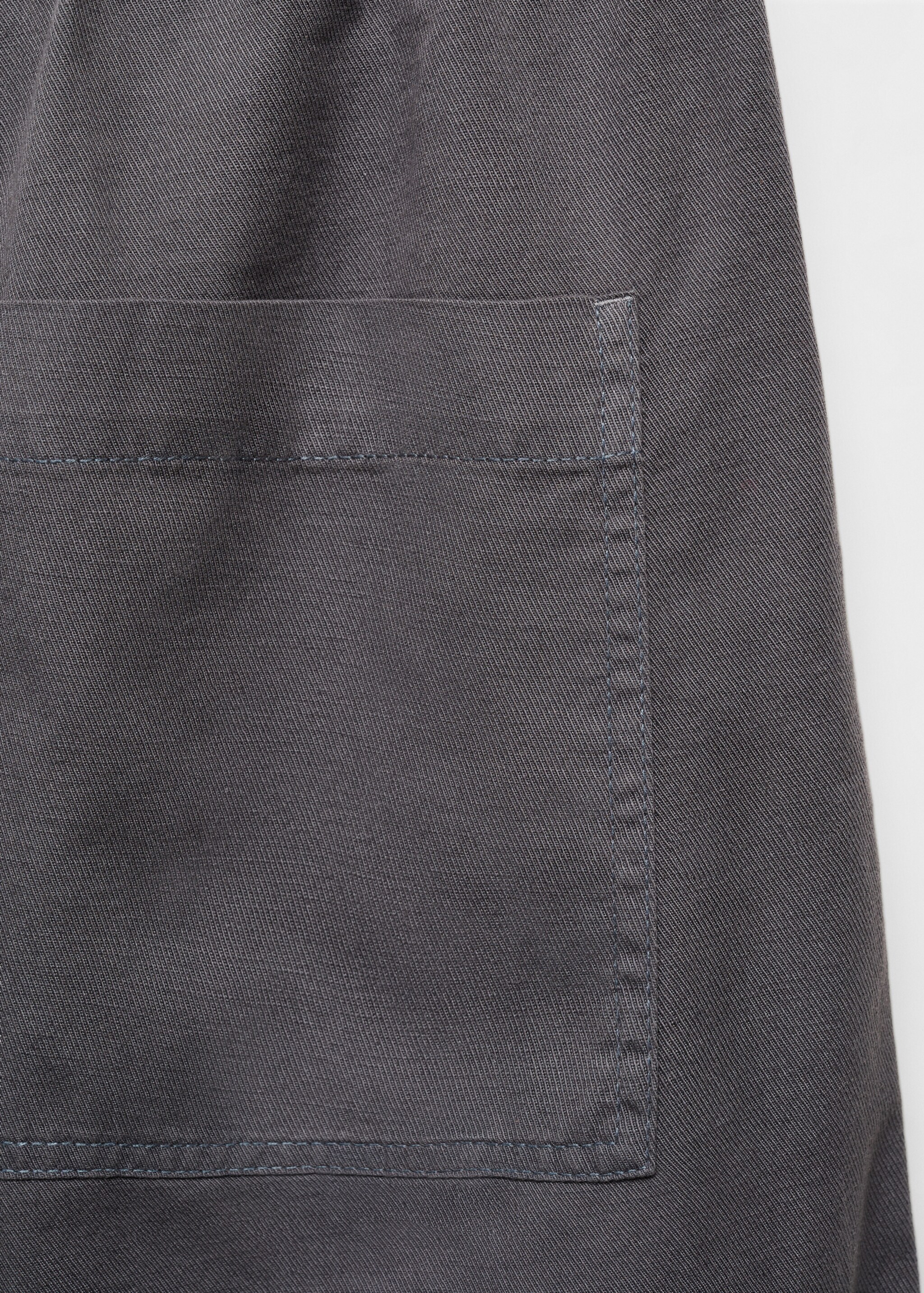 Cotton jogger-style trousers - Details of the article 8, Charcoal. Ref: 67035154-00.
