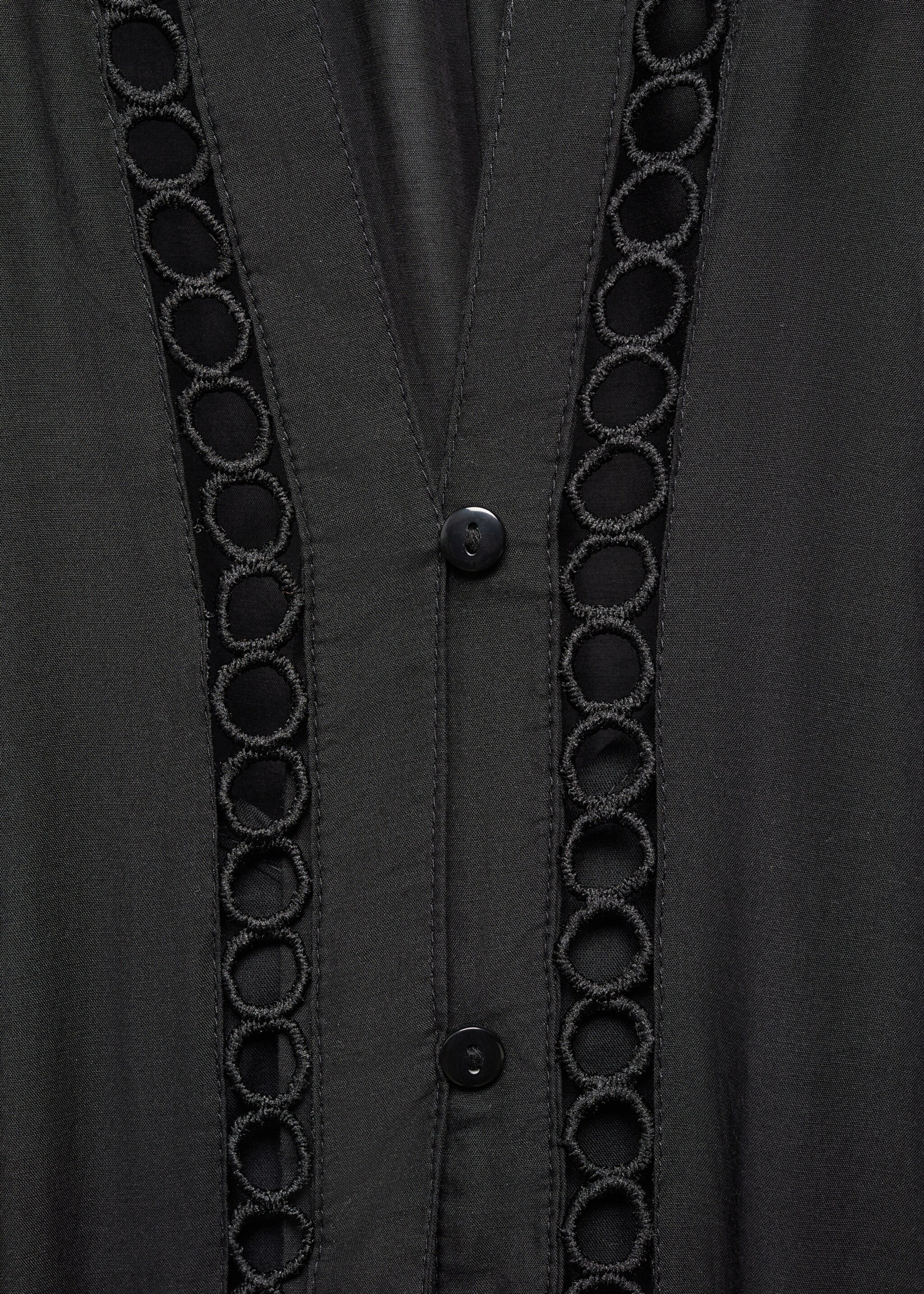 Openwork detail shirt dress - Details of the article 8