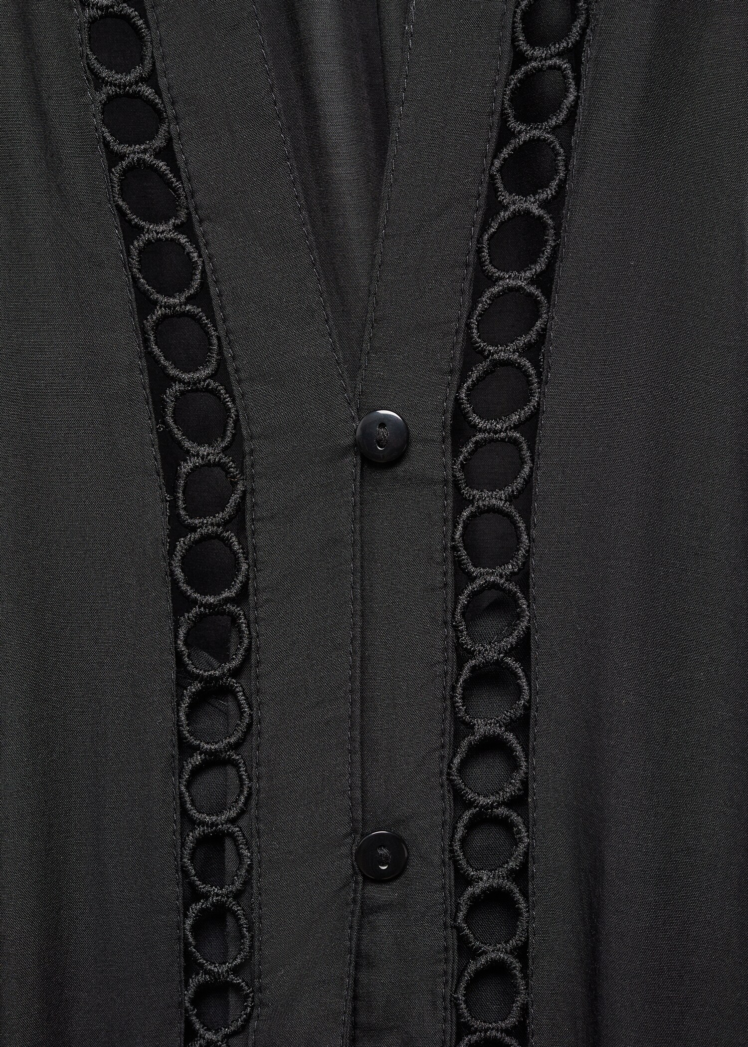 Openwork detail shirt dress - Details of the article 8