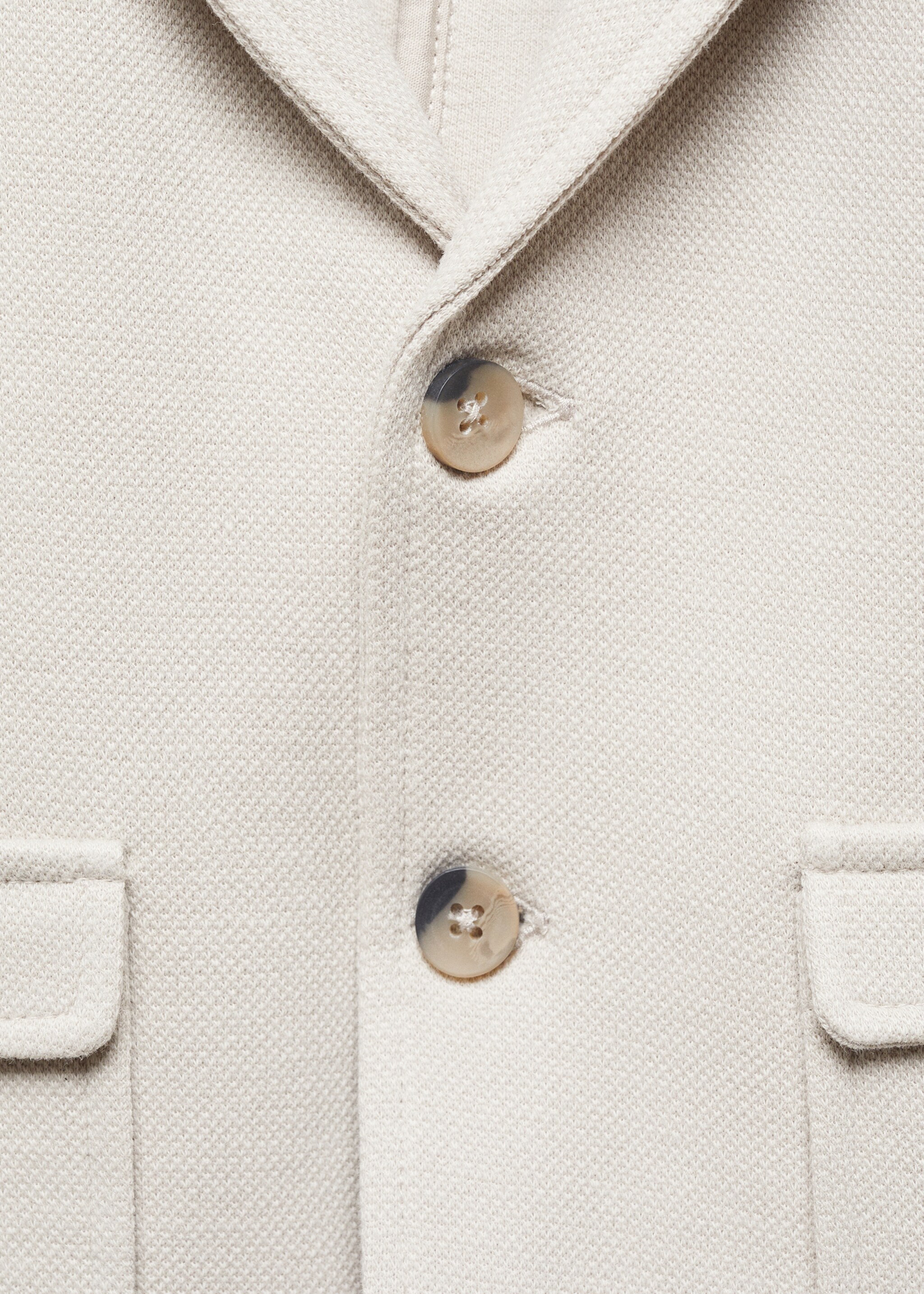 Textured regular fit suit blazer - Details of the article 8