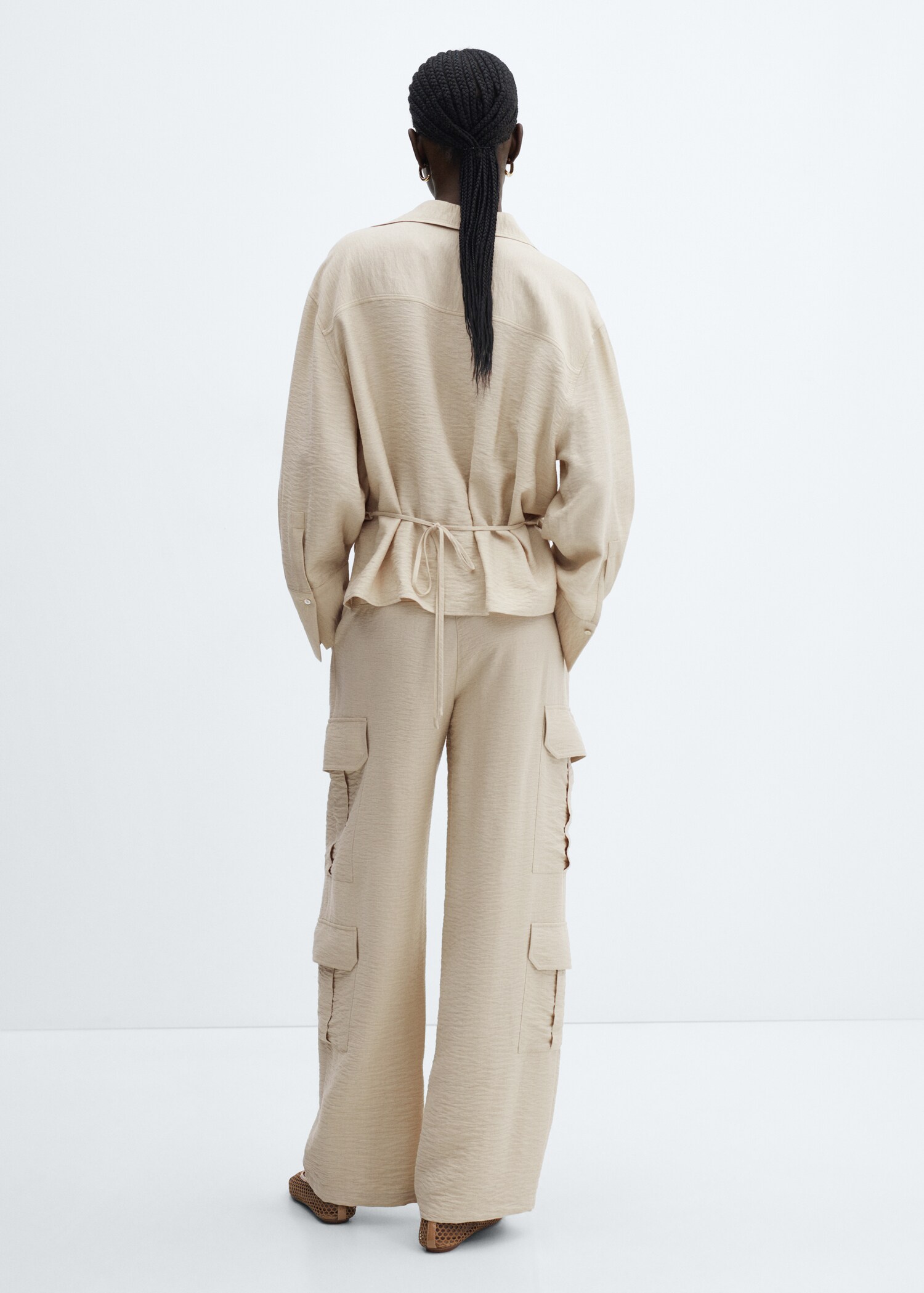 Double-breasted shirt with pockets - Reverse of the article