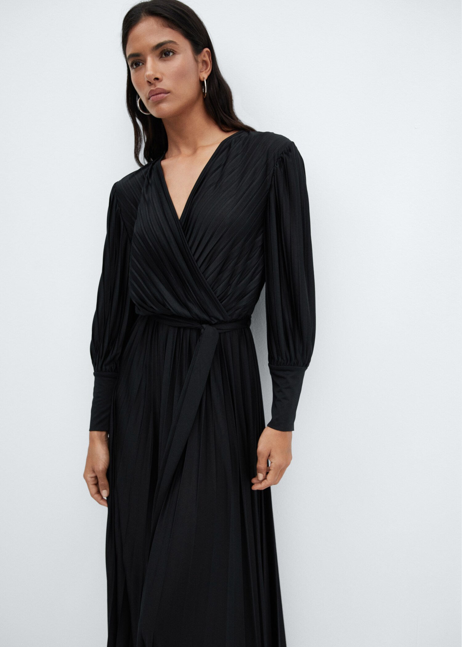 Pleated wrap dress - Medium plane