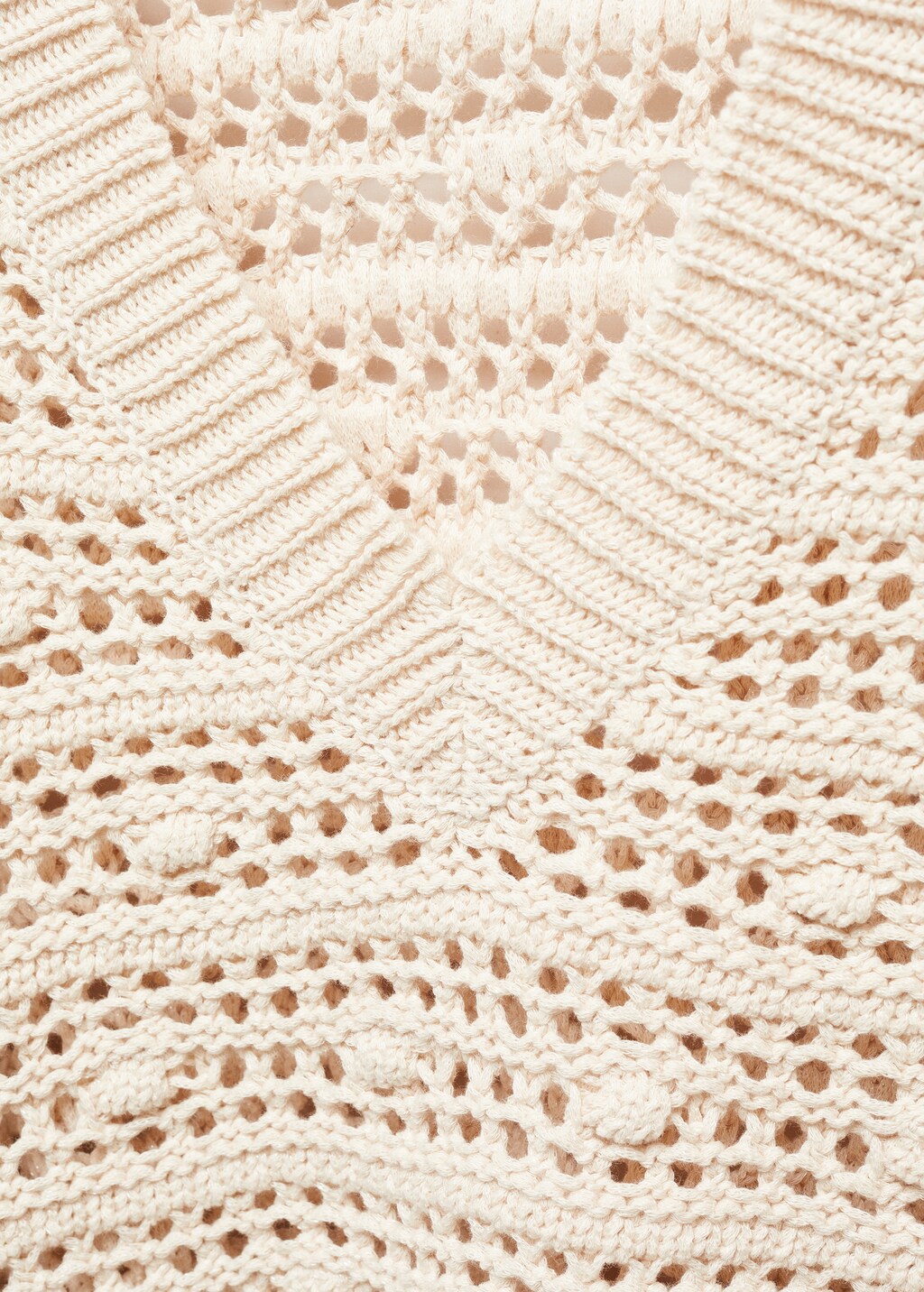 V-neck openwork knitted sweater - Women | MANGO OUTLET USA V-neck openwork knitted sweater - Women | MANGO OUTLET USA