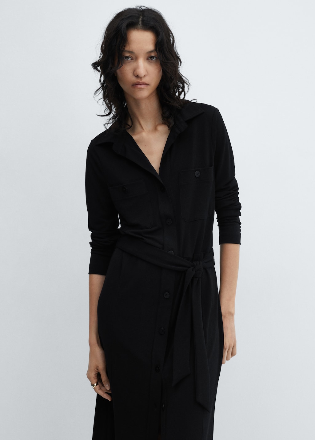Belt shirt dress