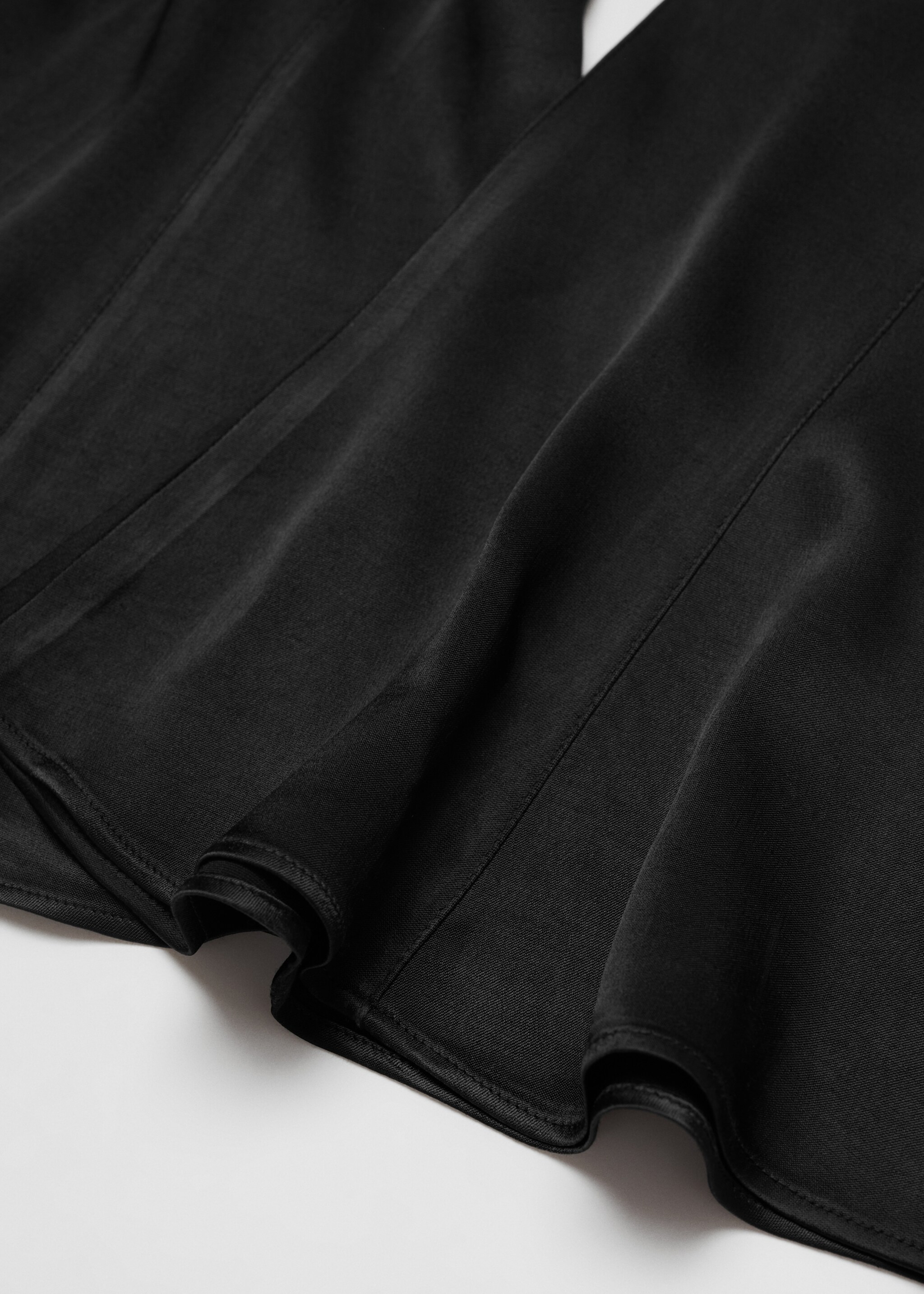 Pantalon satiné évasé - Détail de l'article 8, Noir. Ref: 67035754-00.