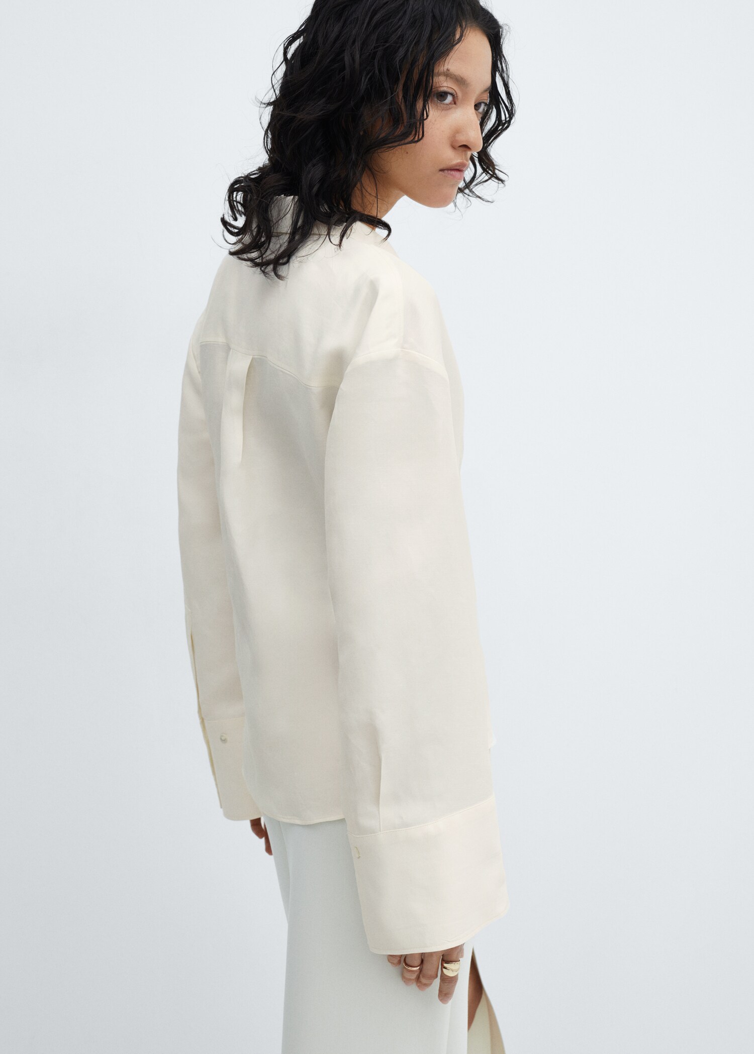Wrap linen-blend shirt - Reverse of the article