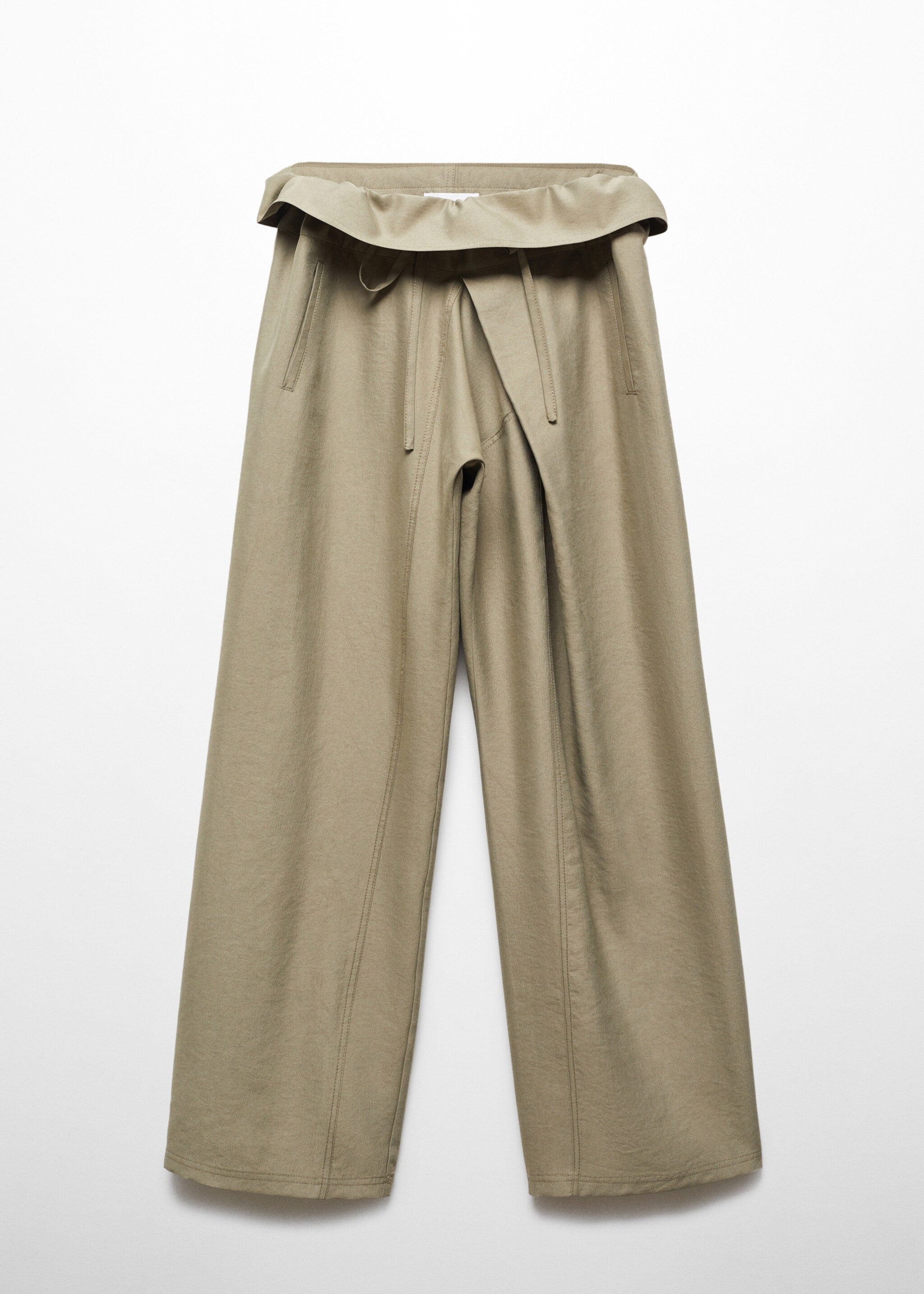 Wide-leg trousers with turn-up waist - Article without model