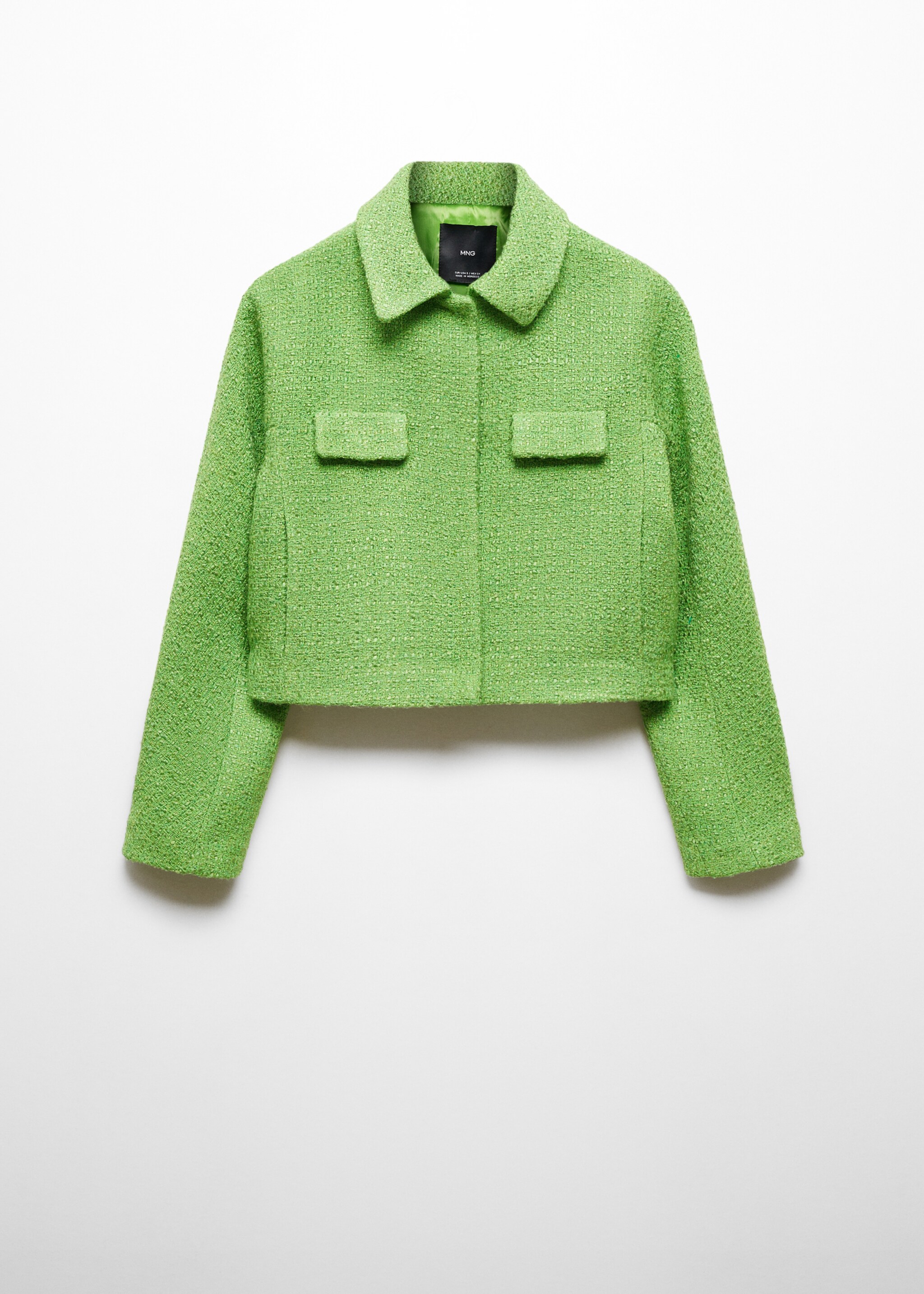 Cropped tweed jacket with pockets - Article without model