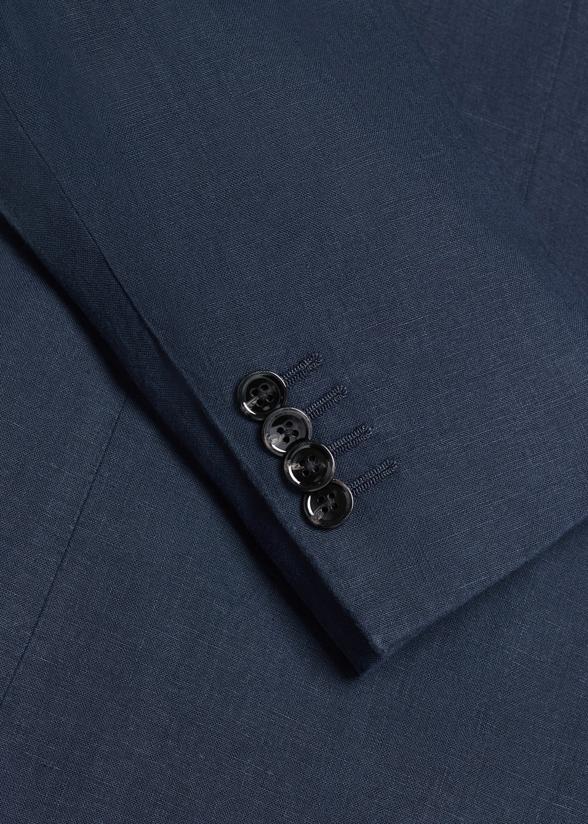 100% linen slim-fit suit jacket - Details of the article 0