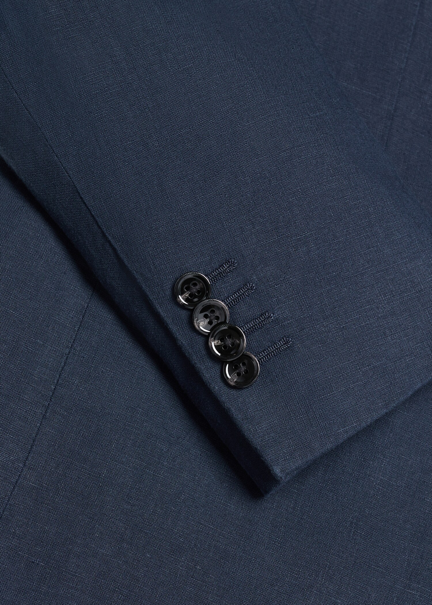 100% linen slim-fit suit jacket - Details of the article 0