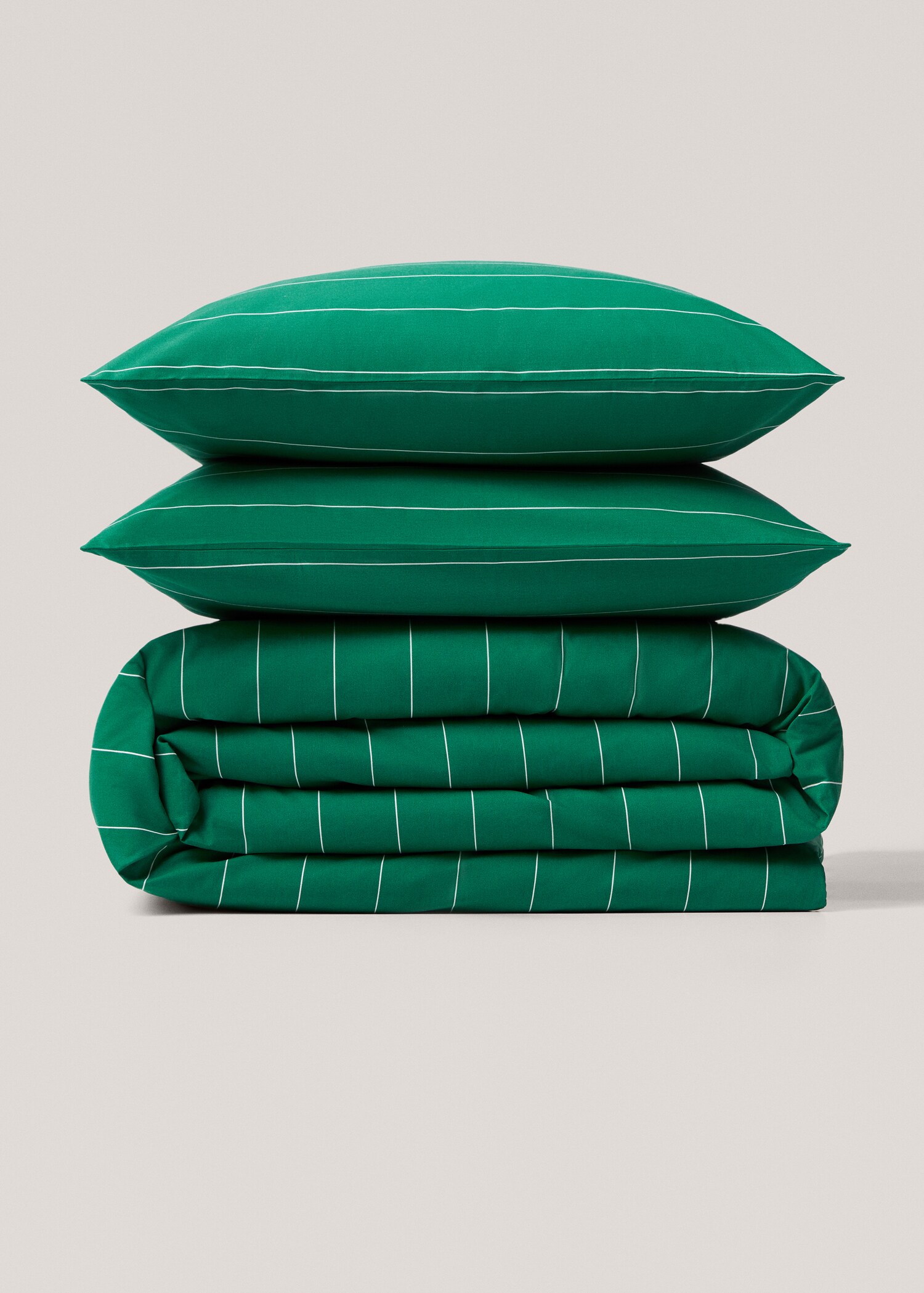 Striped printed cotton duvet cover for king bed - Article without model
