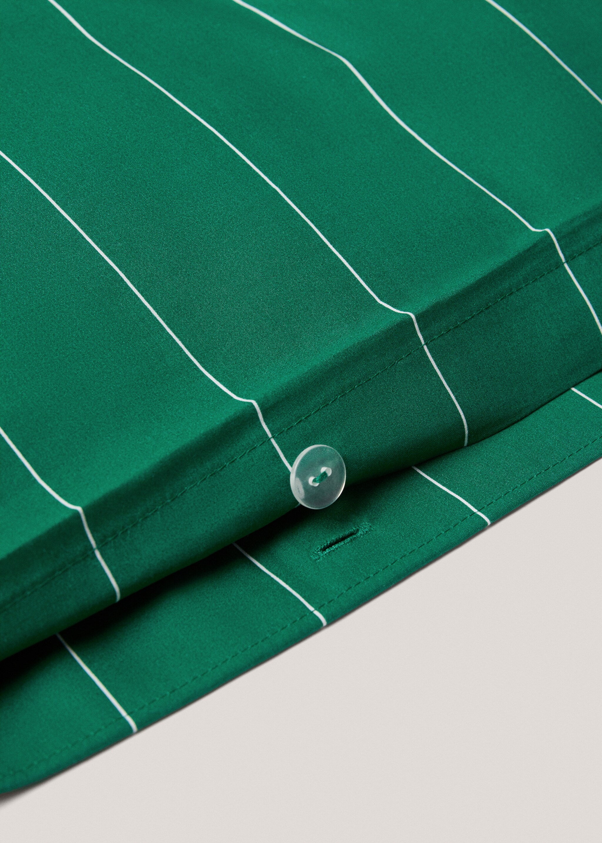 Striped printed cotton duvet cover for king bed - Details of the article 1