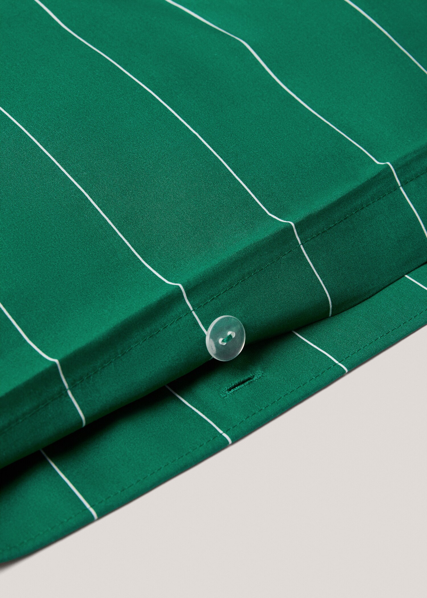 Striped printed cotton duvet cover for king bed - Details of the article 1