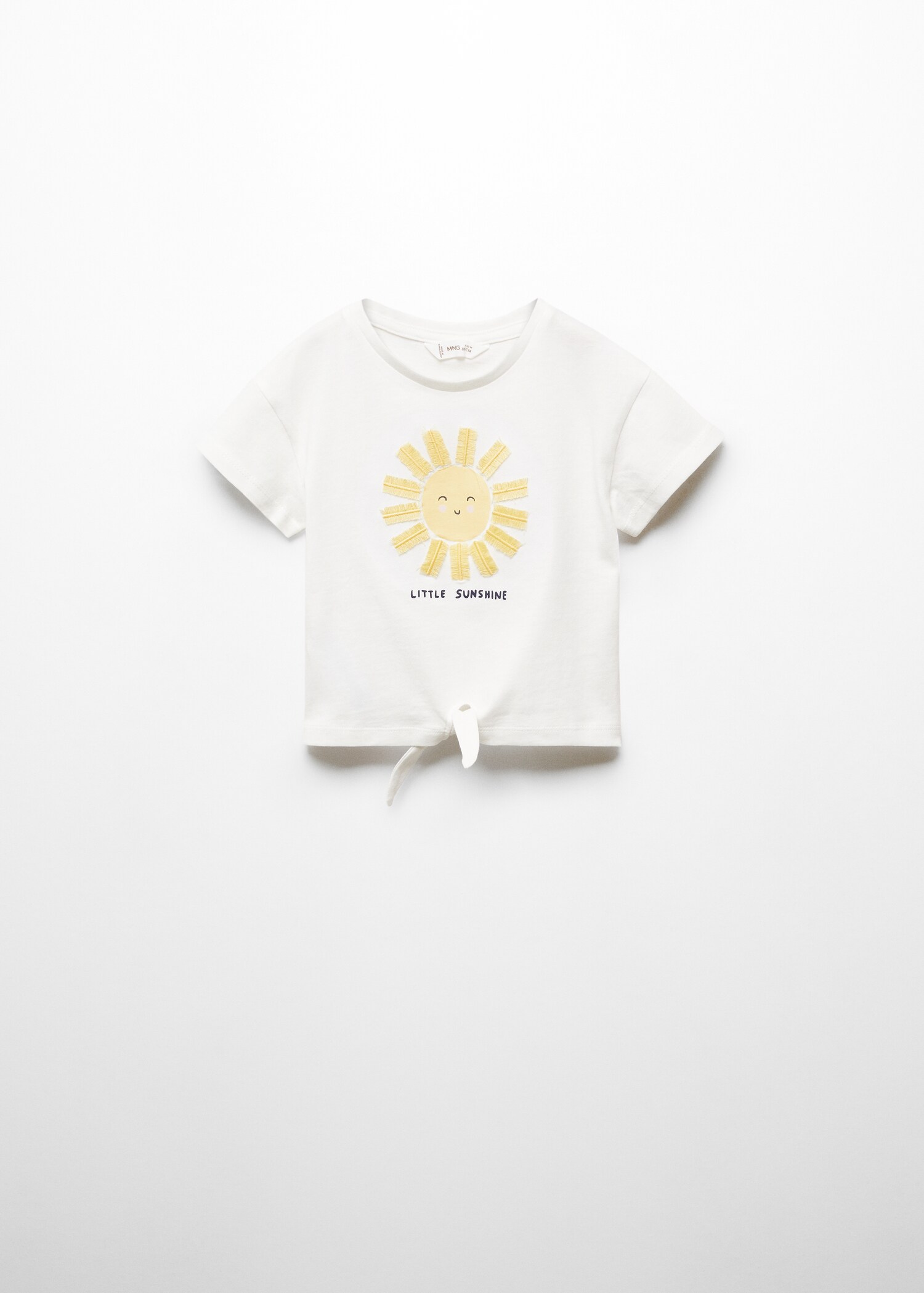 Gemustertes T-Shirt mit Knotendetail - Artikel ohne Model