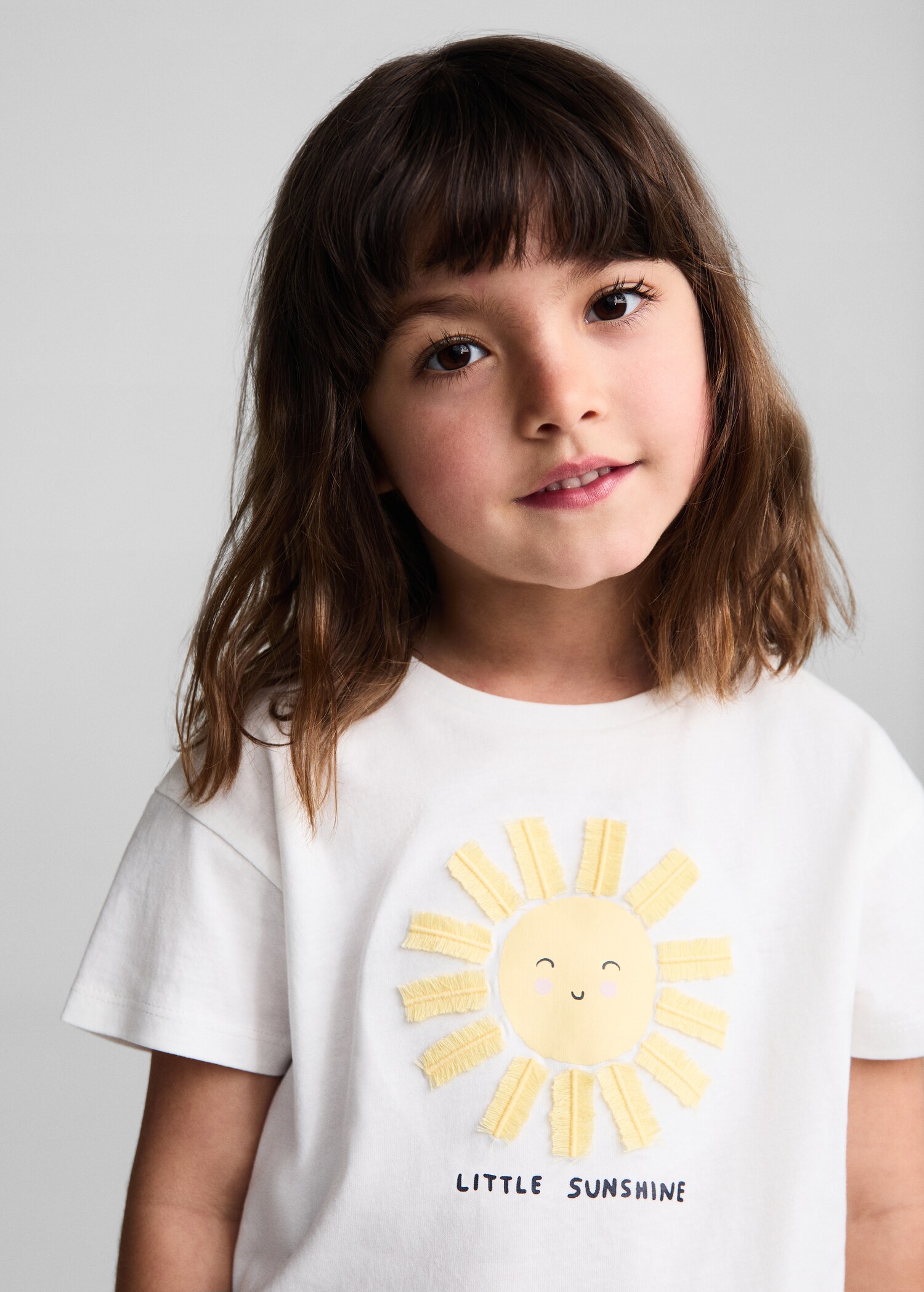 Gemustertes T-Shirt mit Knotendetail - Detail des Artikels 1