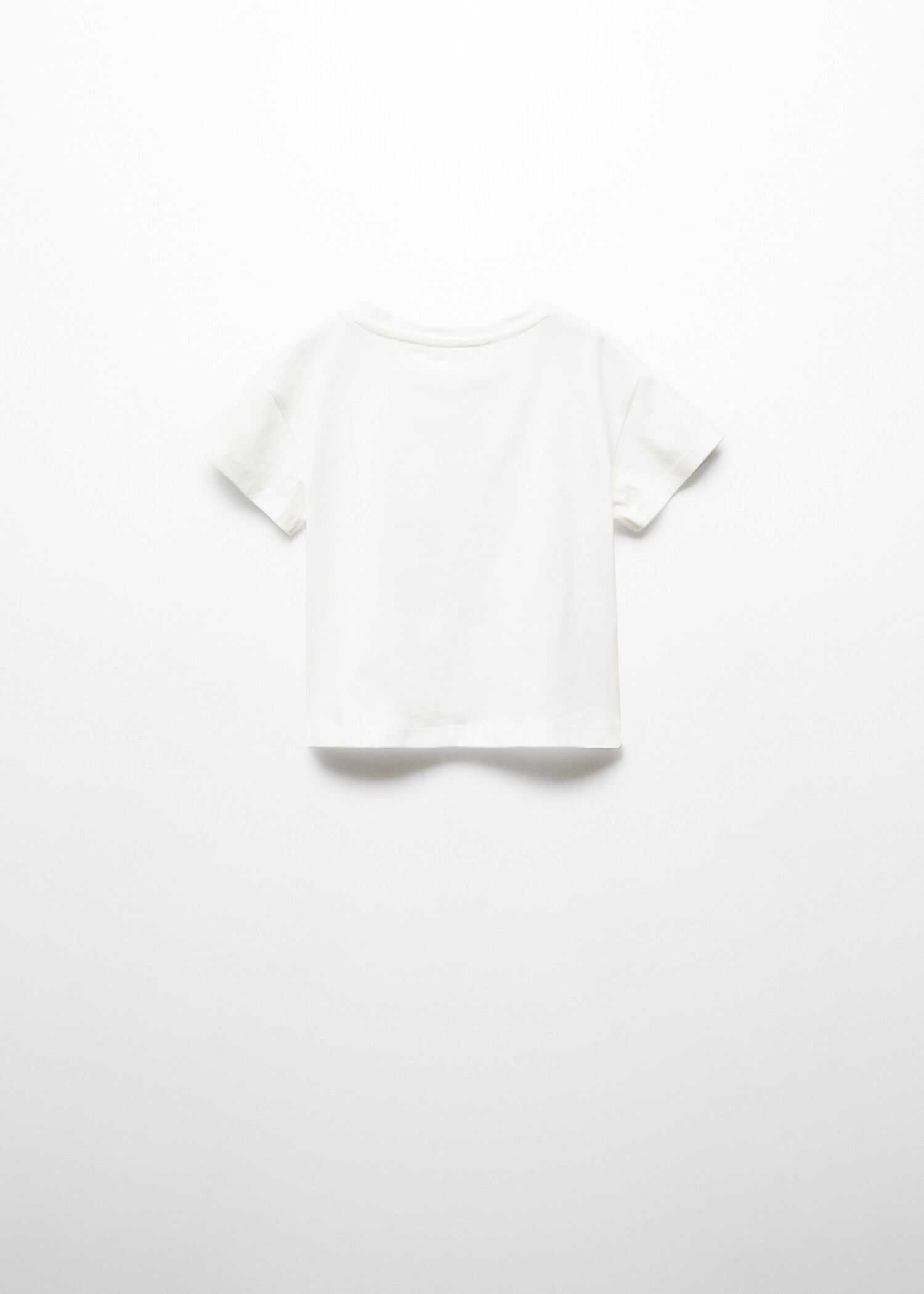 Gemustertes T-Shirt mit Knotendetail - Rückseite des Artikels