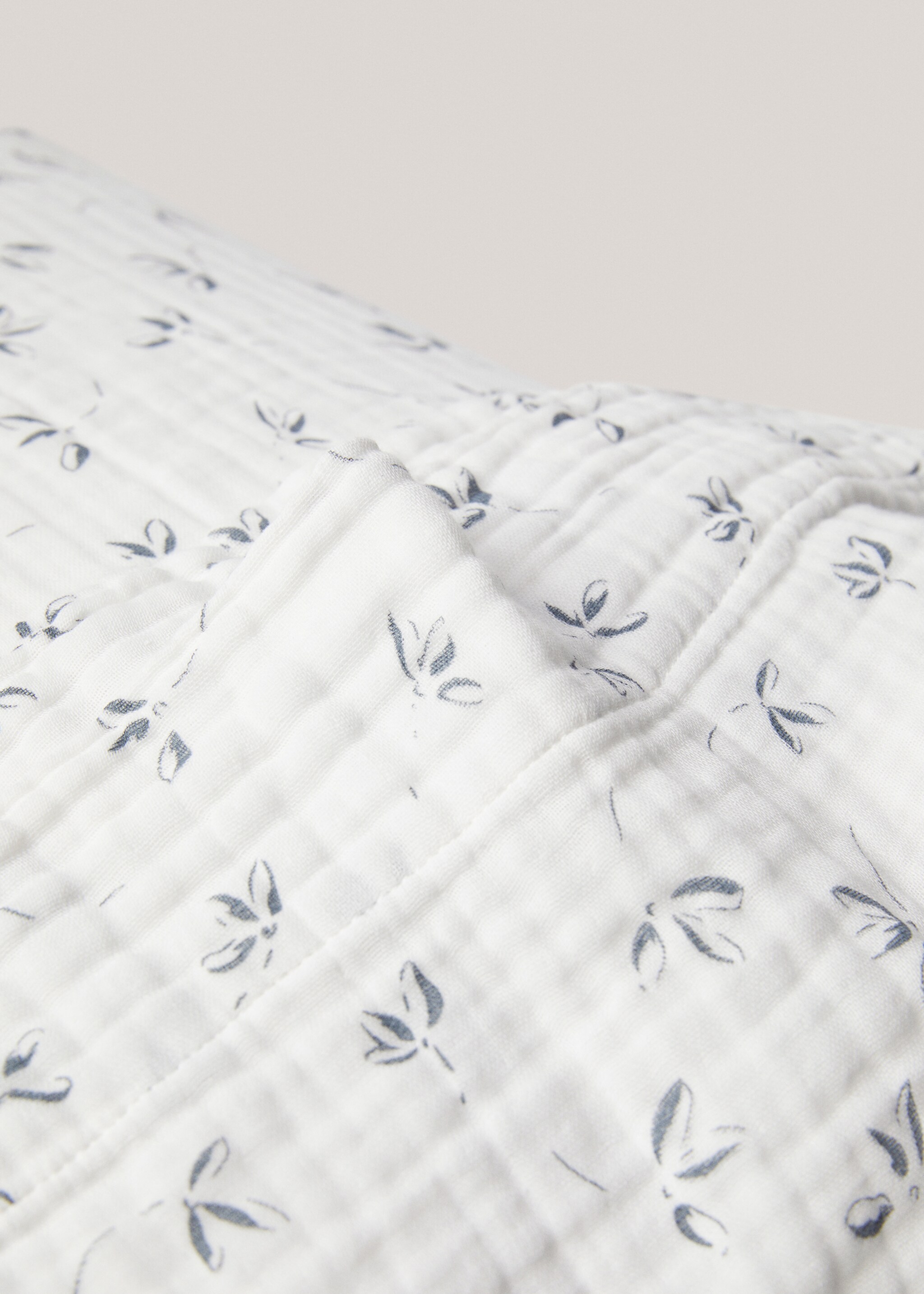 Funda de almohada gasa estampado flores 45x110cm - Detalle del artículo 1