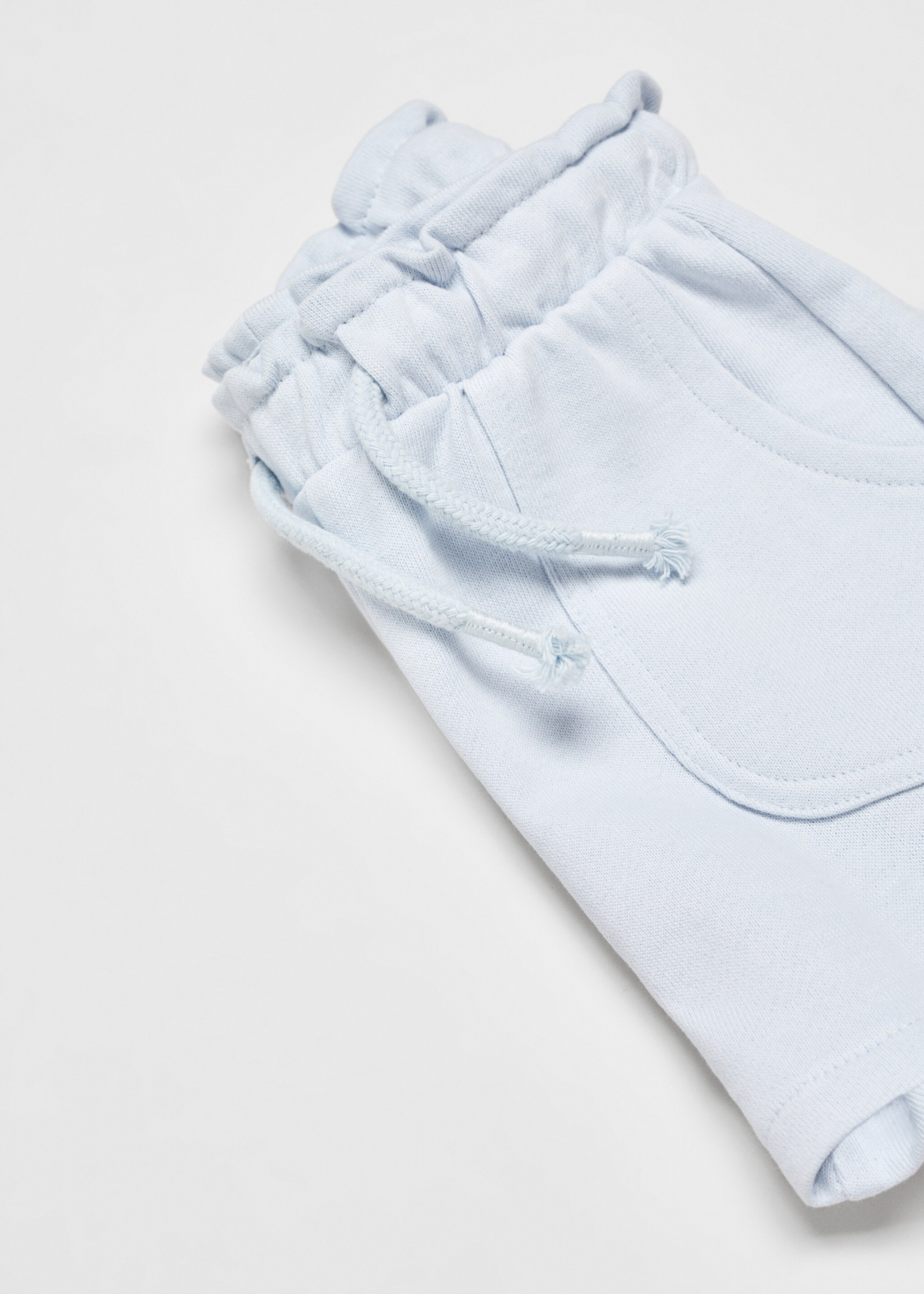 Cotton drawstring waist shorts - Details of the article 0