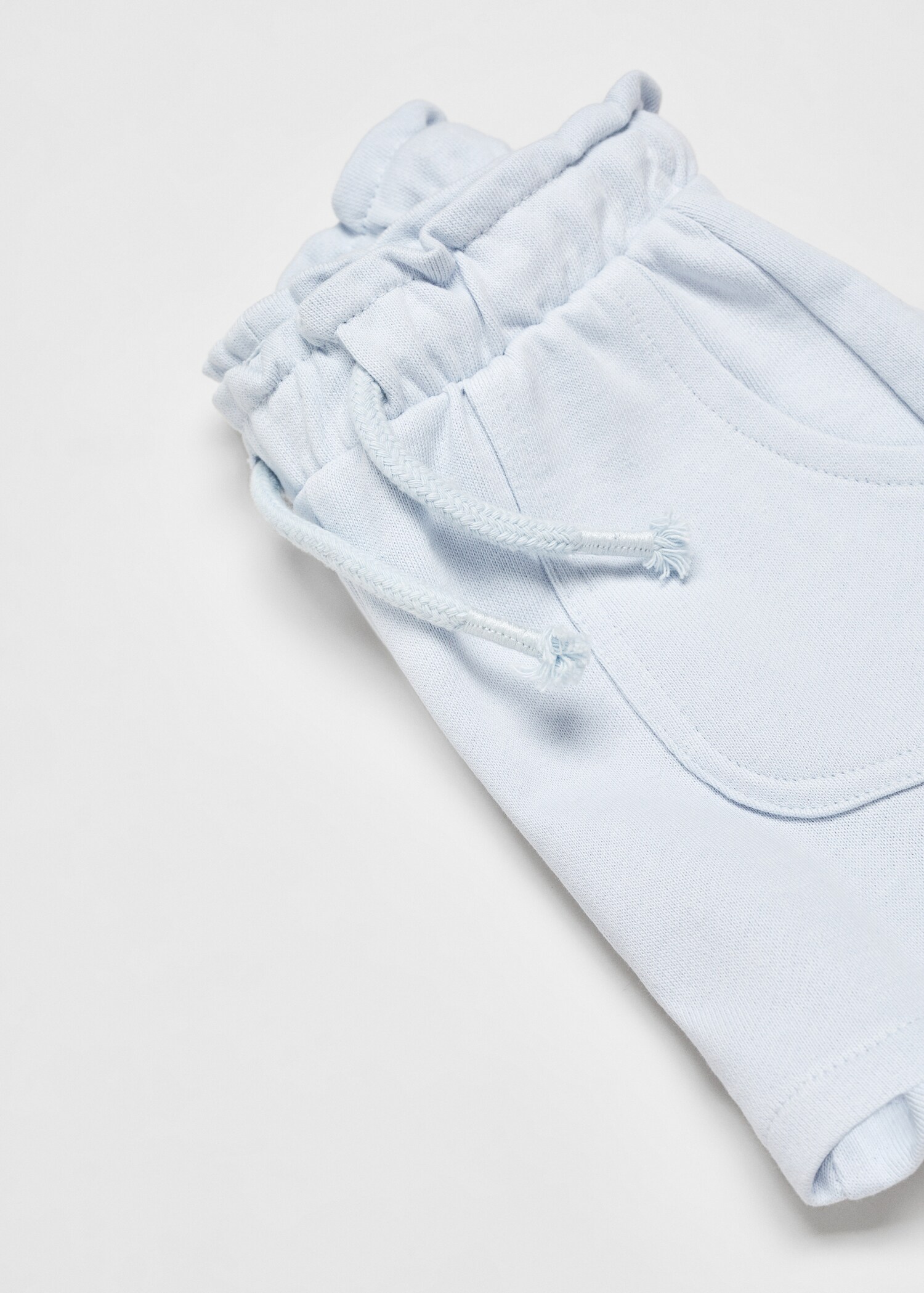 Cotton drawstring waist shorts - Details of the article 0