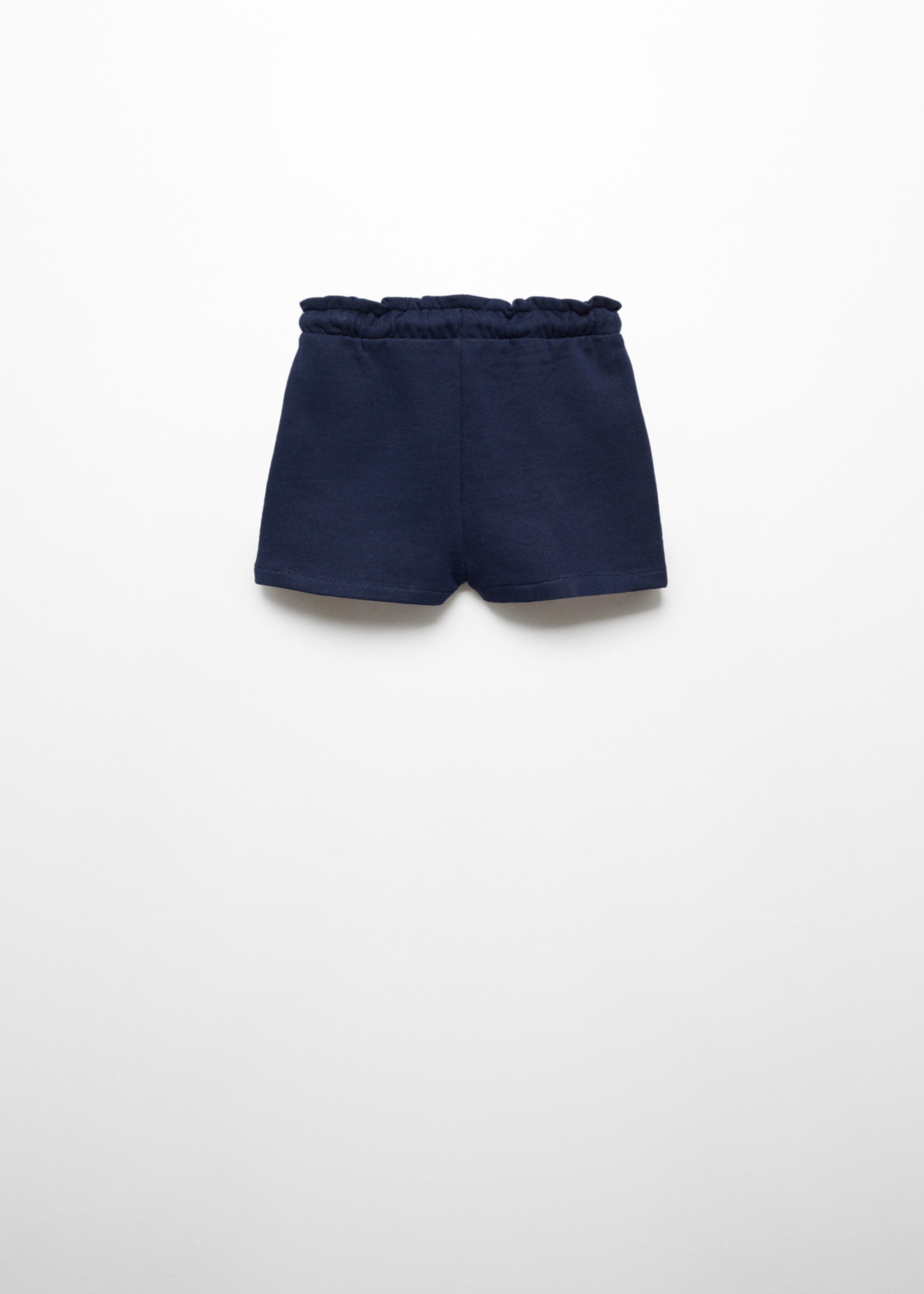 Cotton drawstring waist shorts - Reverse of the article, Dark Navy. Ref: 67036012-00.