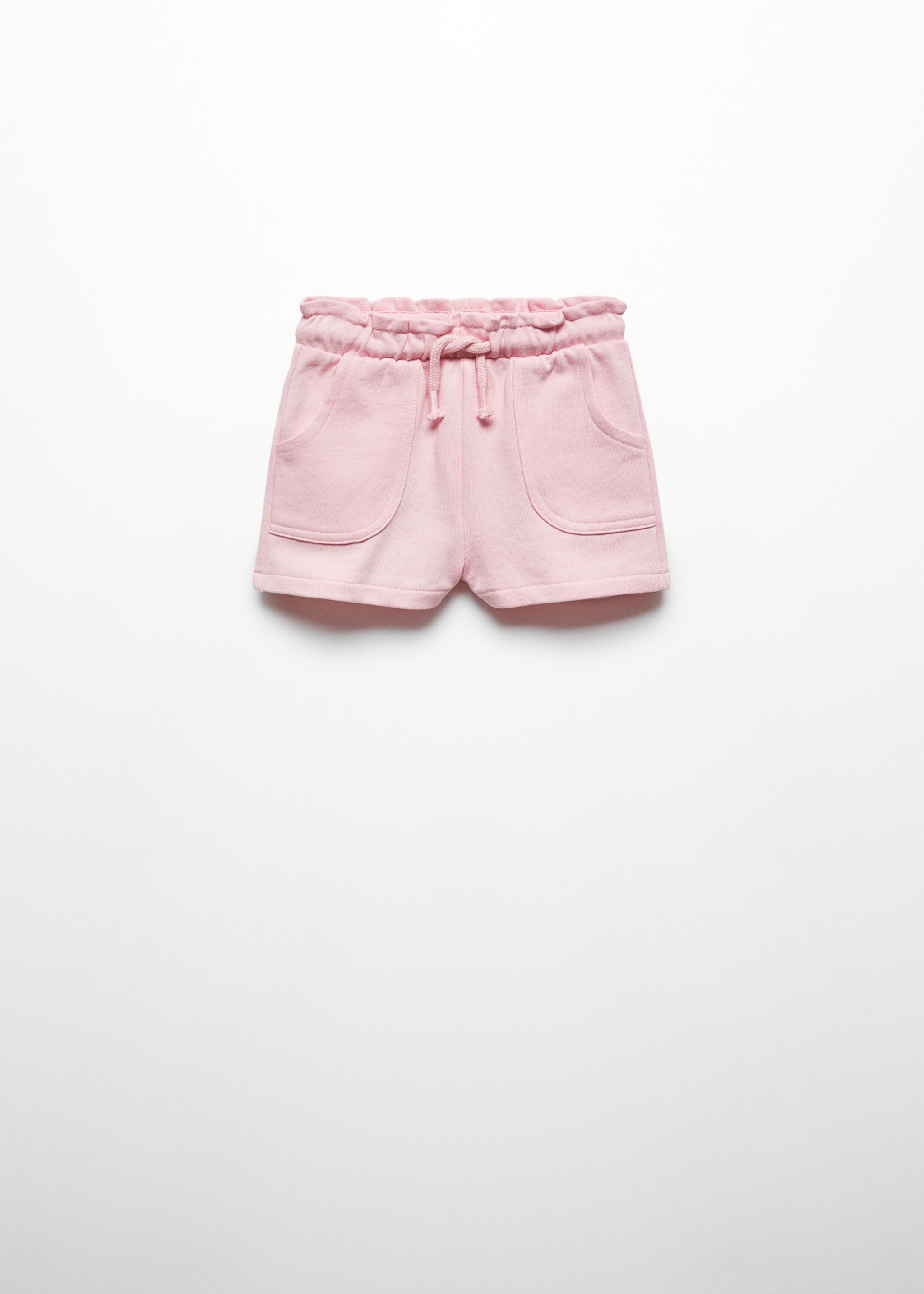 Short coton taille élastique - Article sans modèle, Rose. Ref: 67036012-00.