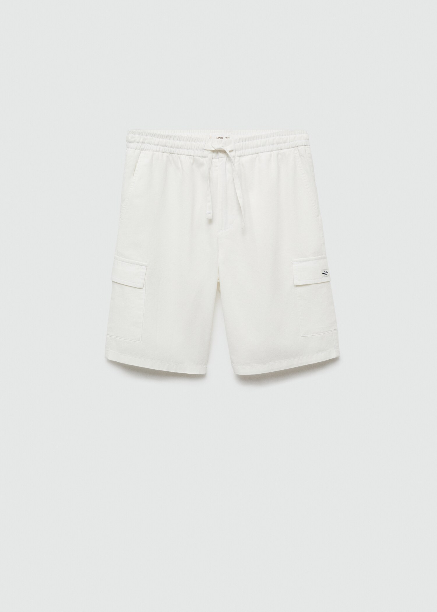 Leinen-Bermudashorts mit Cargotaschen - Artikel ohne Model