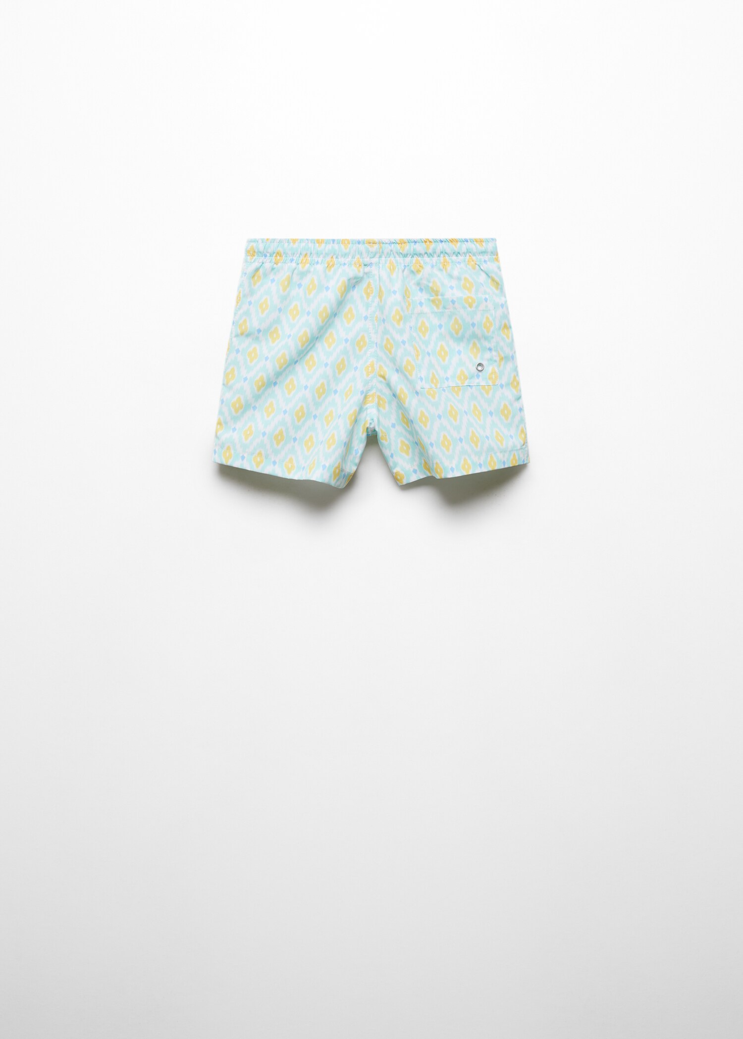 Gemusterte Badeshorts - Rückseite des Artikels