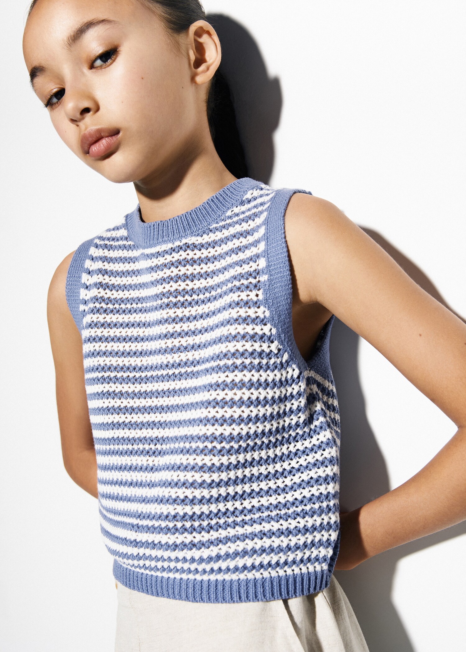 Gilet maglia righe - Dettaglio dell'articolo 1