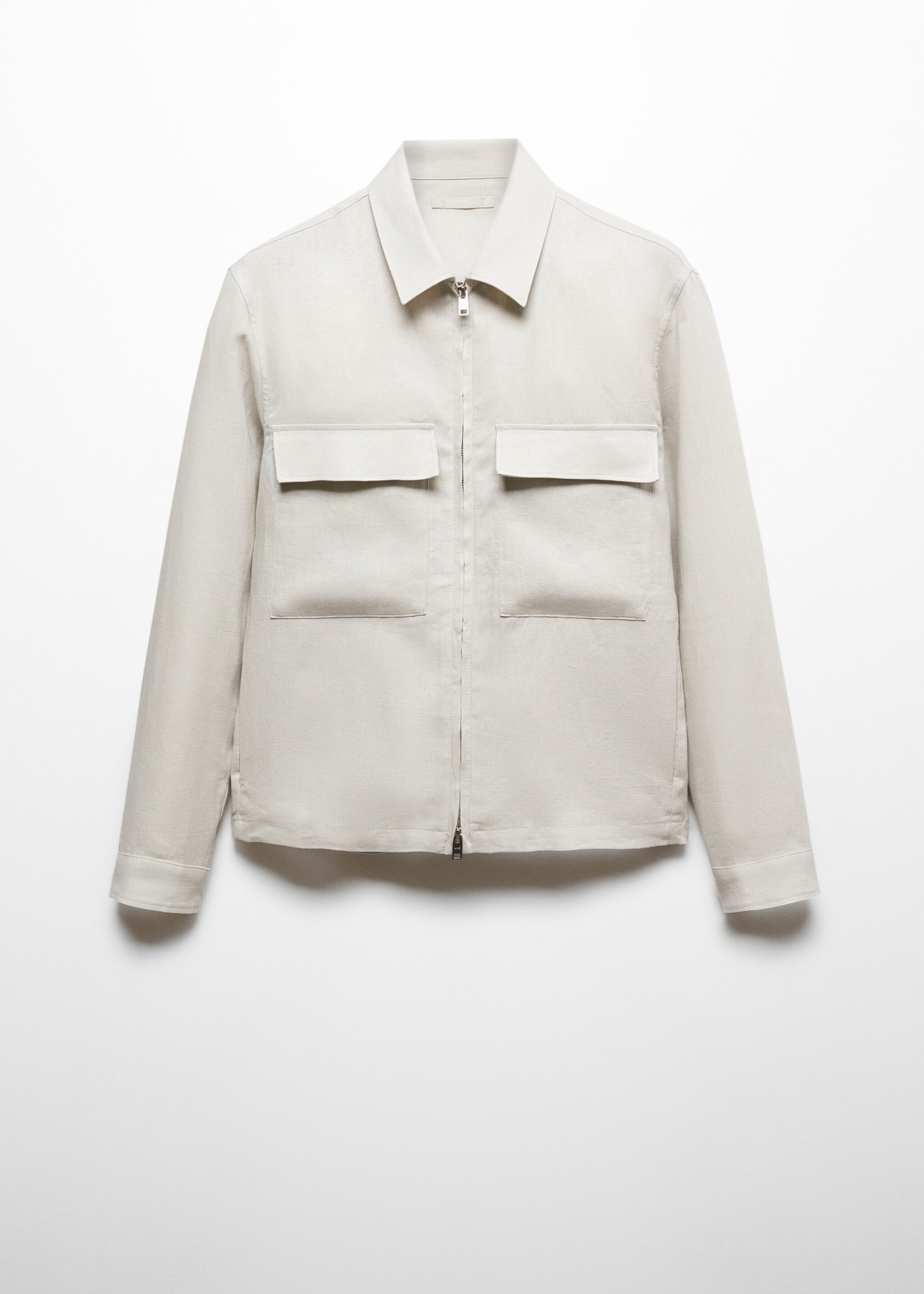 Overshirt din in 100% cu buzunare - Articol fără model