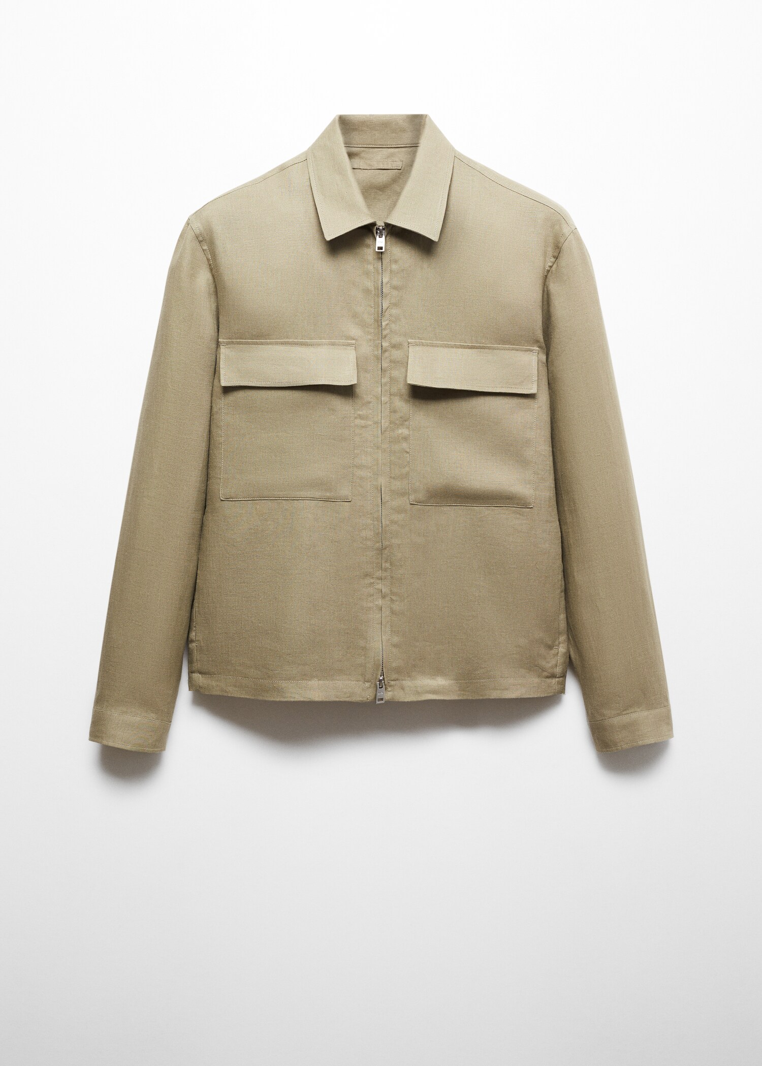100% linen overshirt with pockets - Article without model