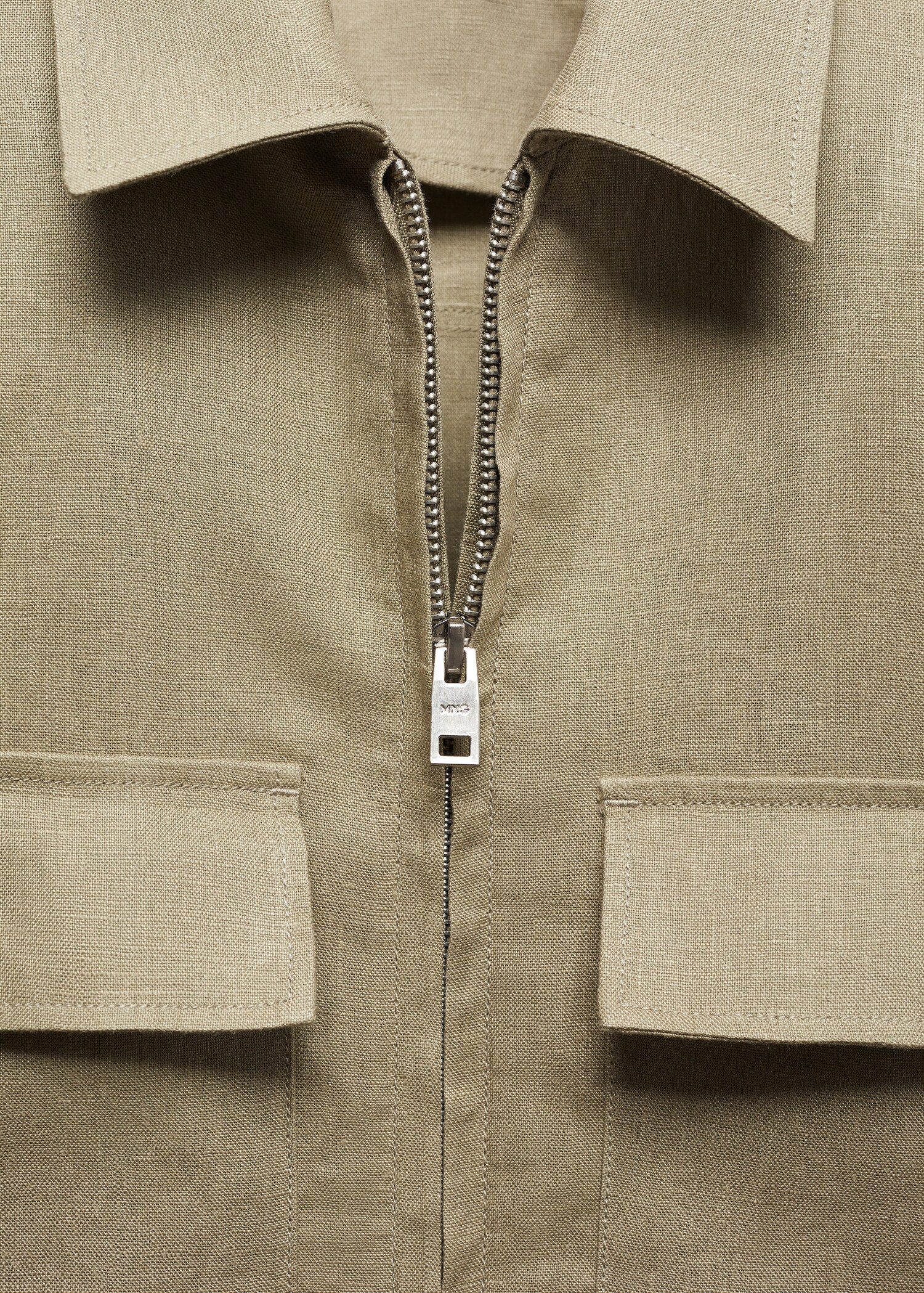 100% linen overshirt with pockets - Details of the article 8