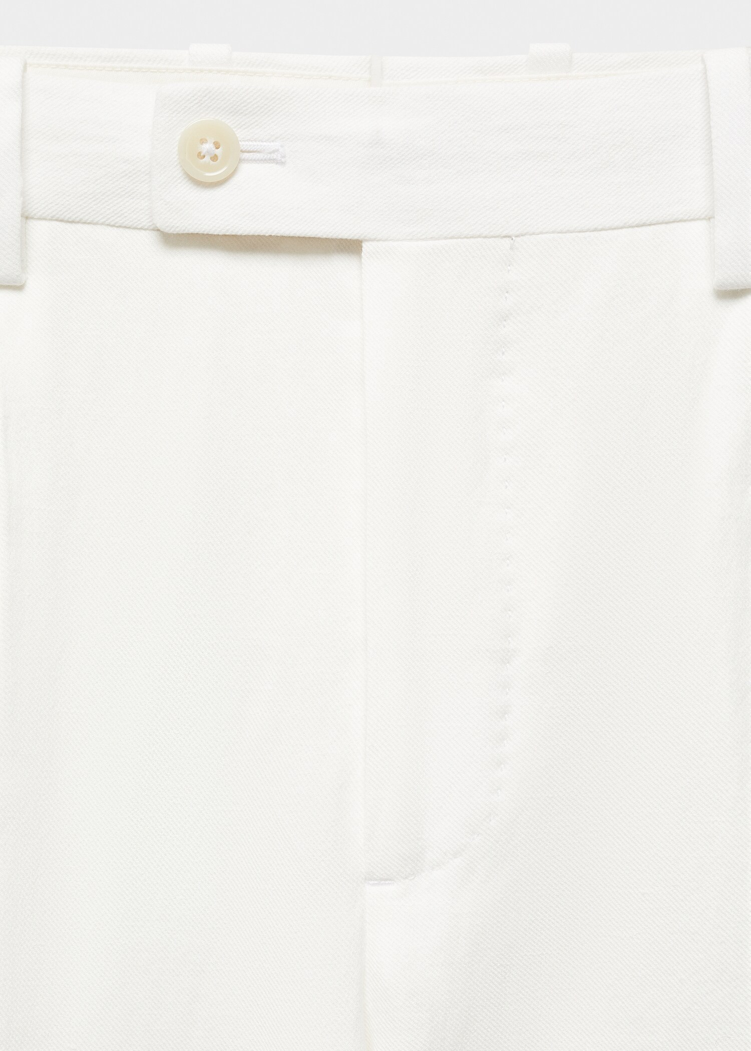 Slim-fit cotton and linen suit trousers - Details of the article 8